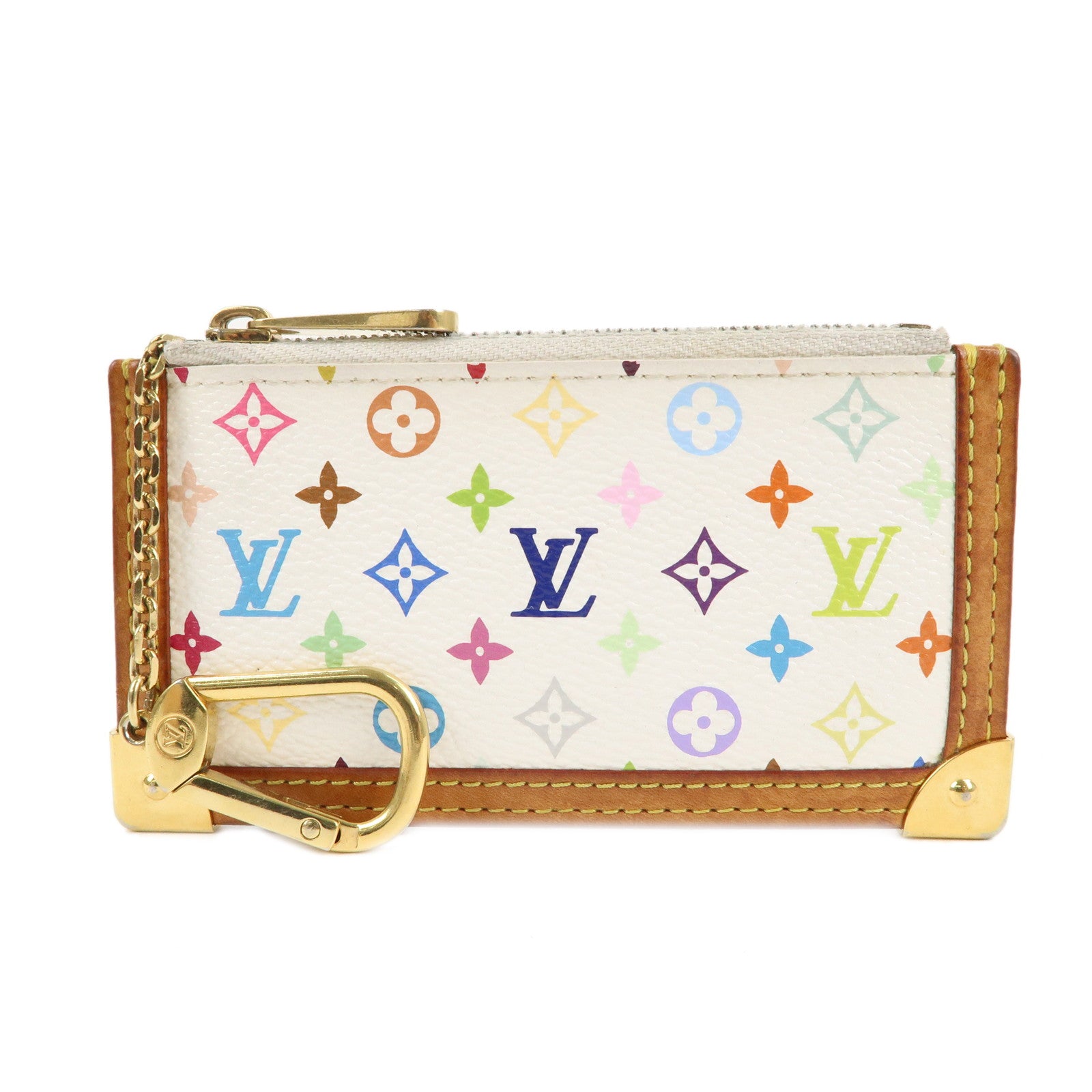 Louis-Vuitton-Monogram-Multi-Color-Pochette-Cles-Blanc-M92655