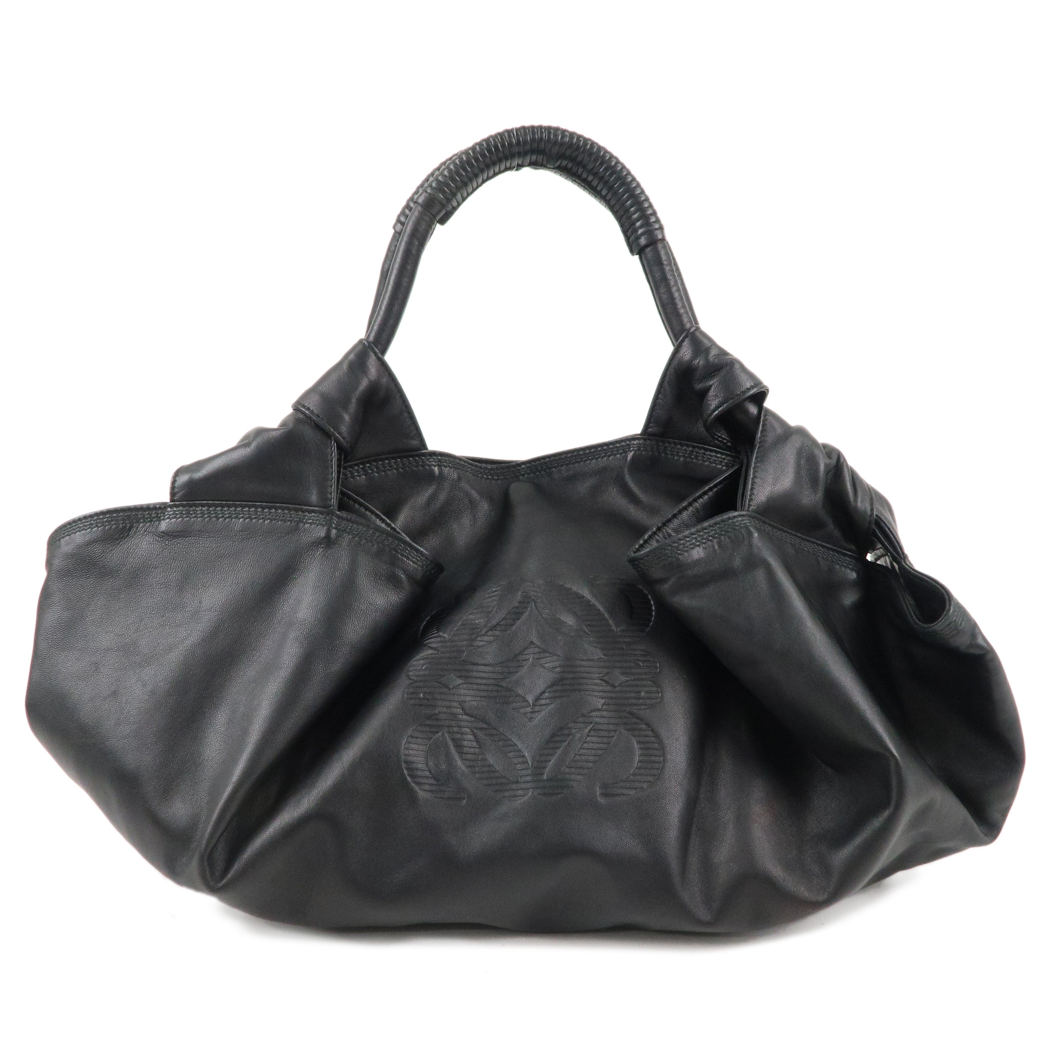 LOEWE Leather Nappa Aire Hand Bag Shoulder Bag Black