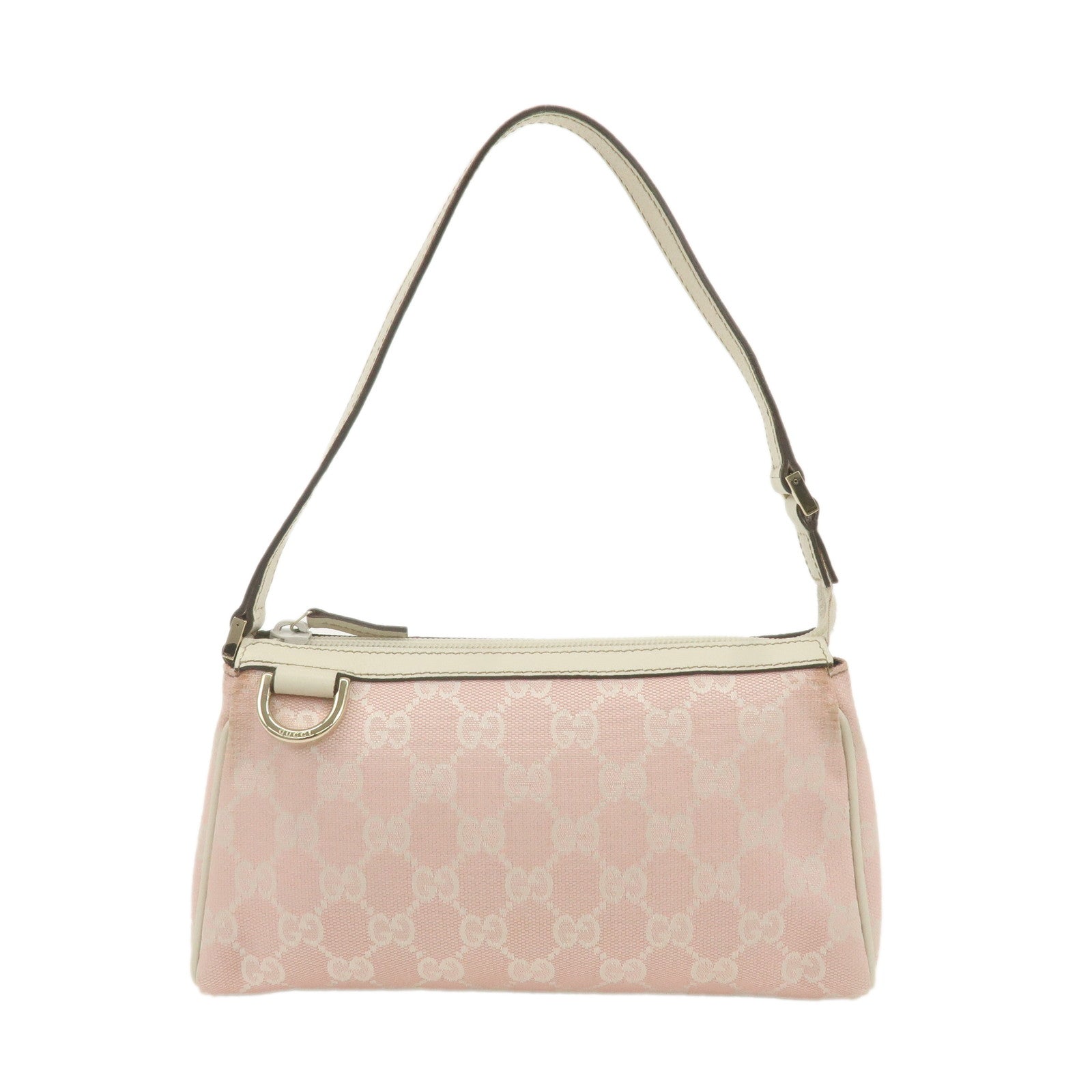 GUCCI-Abbey-GG-Canvas-Leather-Pouch-Pink-Ivory-145750