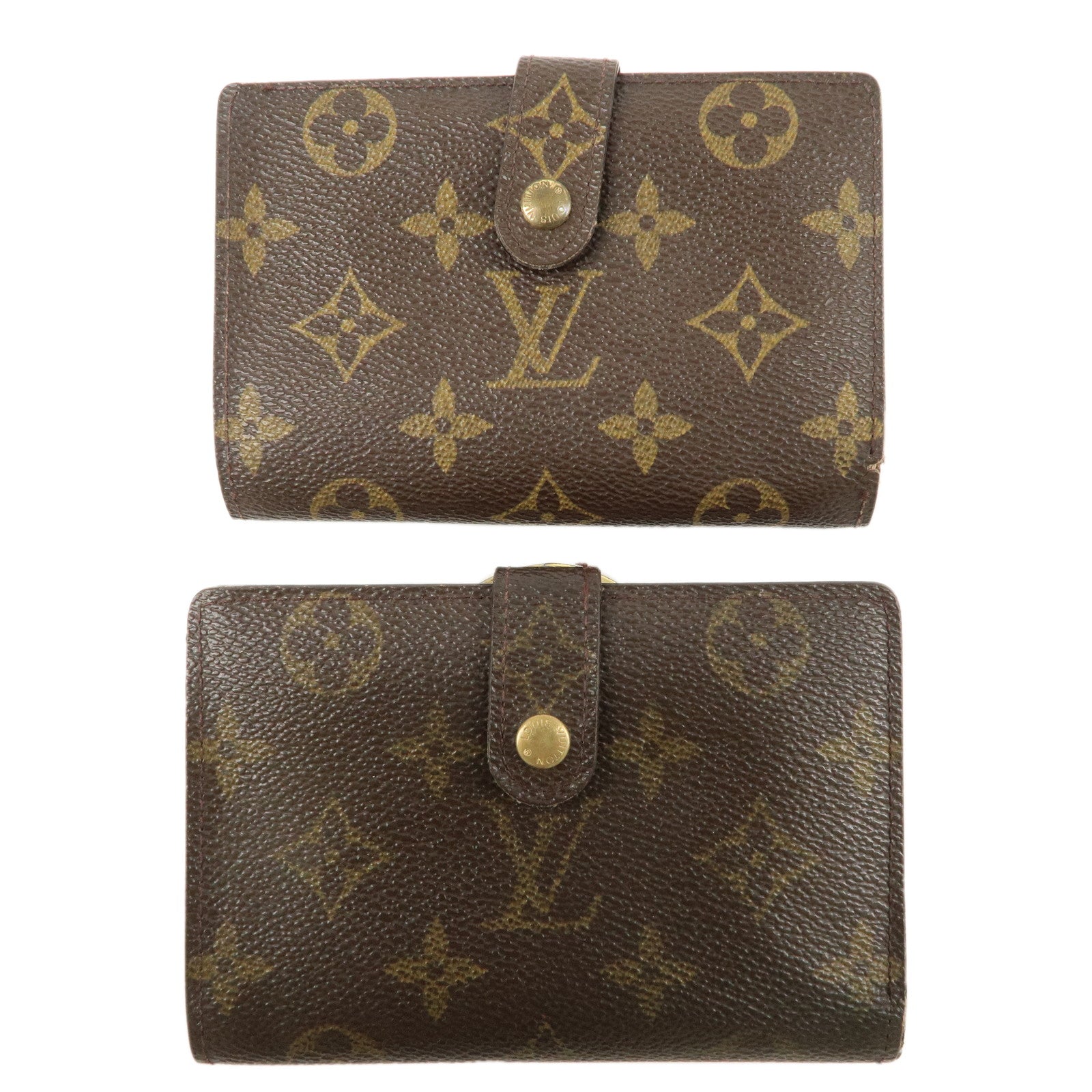 Louis-Vuitton-Monogram-Set-Of-2-Portefeuille-Viennois-Wallet