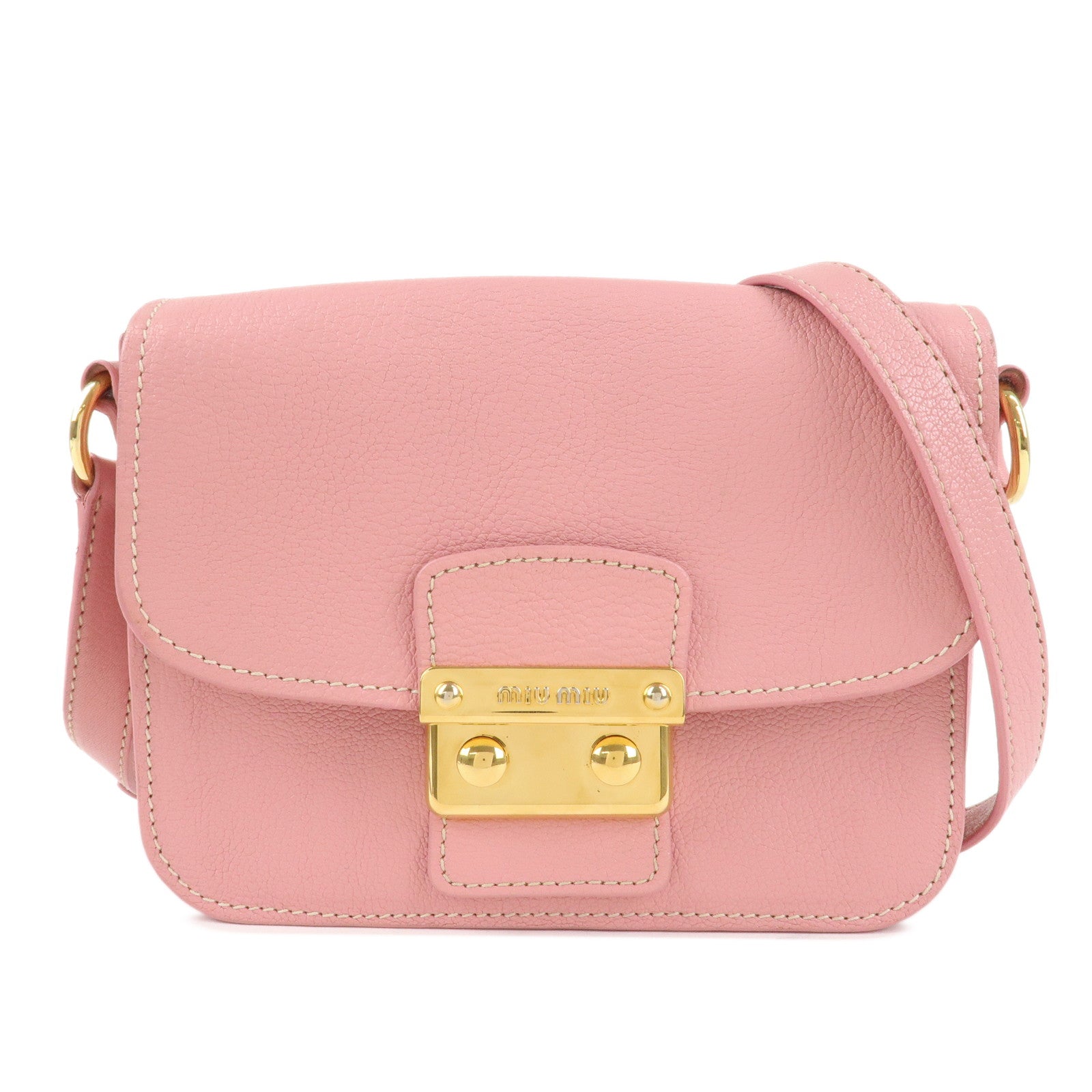 MIU-MIU-Leather-Shoulder-Bag-Pink-RTC460