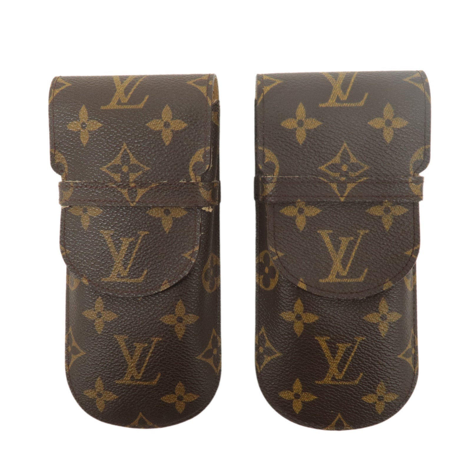 Louis Vuitton Monogram Set of 2 etui a lunettes lavel Glasses Case