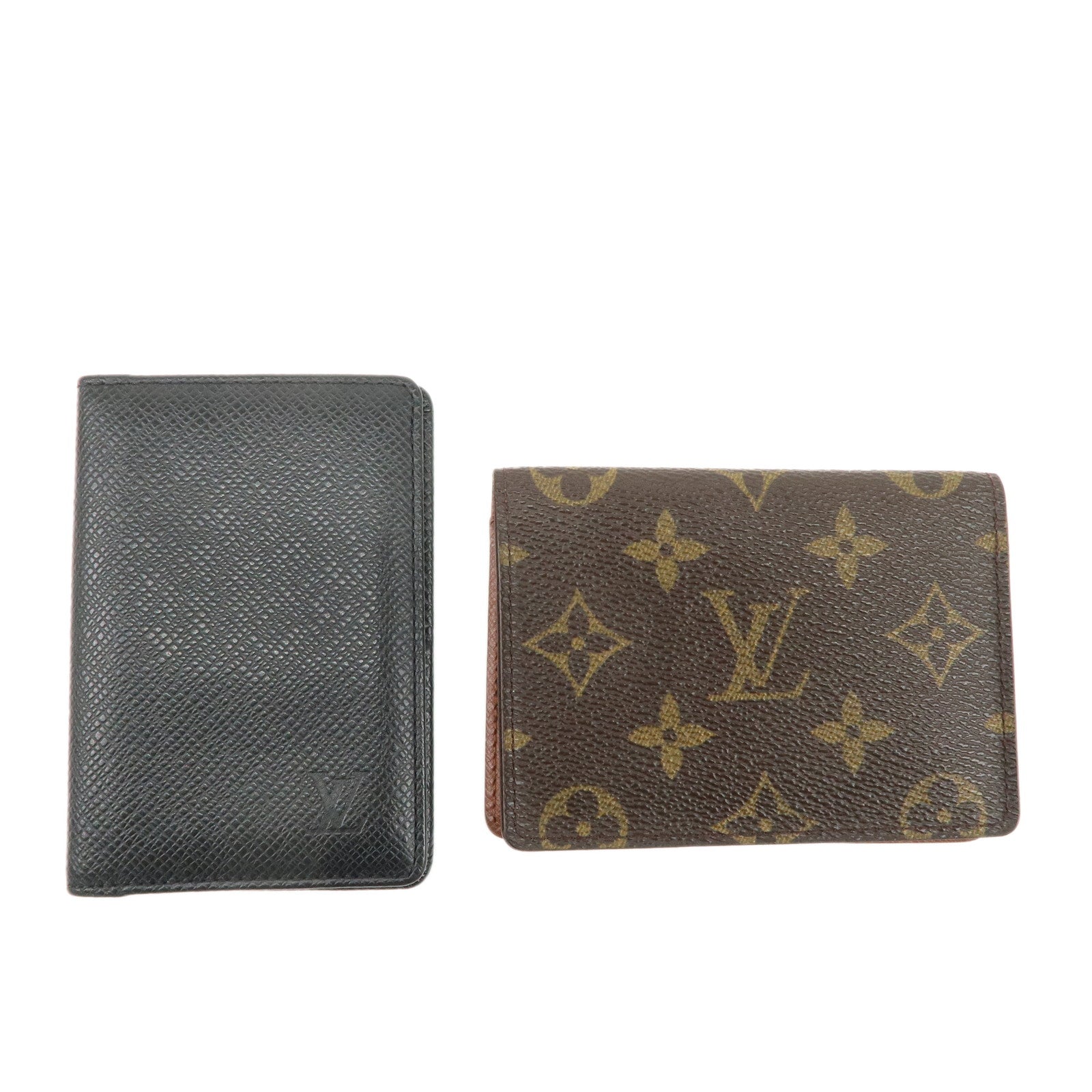 Louis-Vuitton-Taiga-Monogram-Set-of-2-Card-Case-M30512-M60533