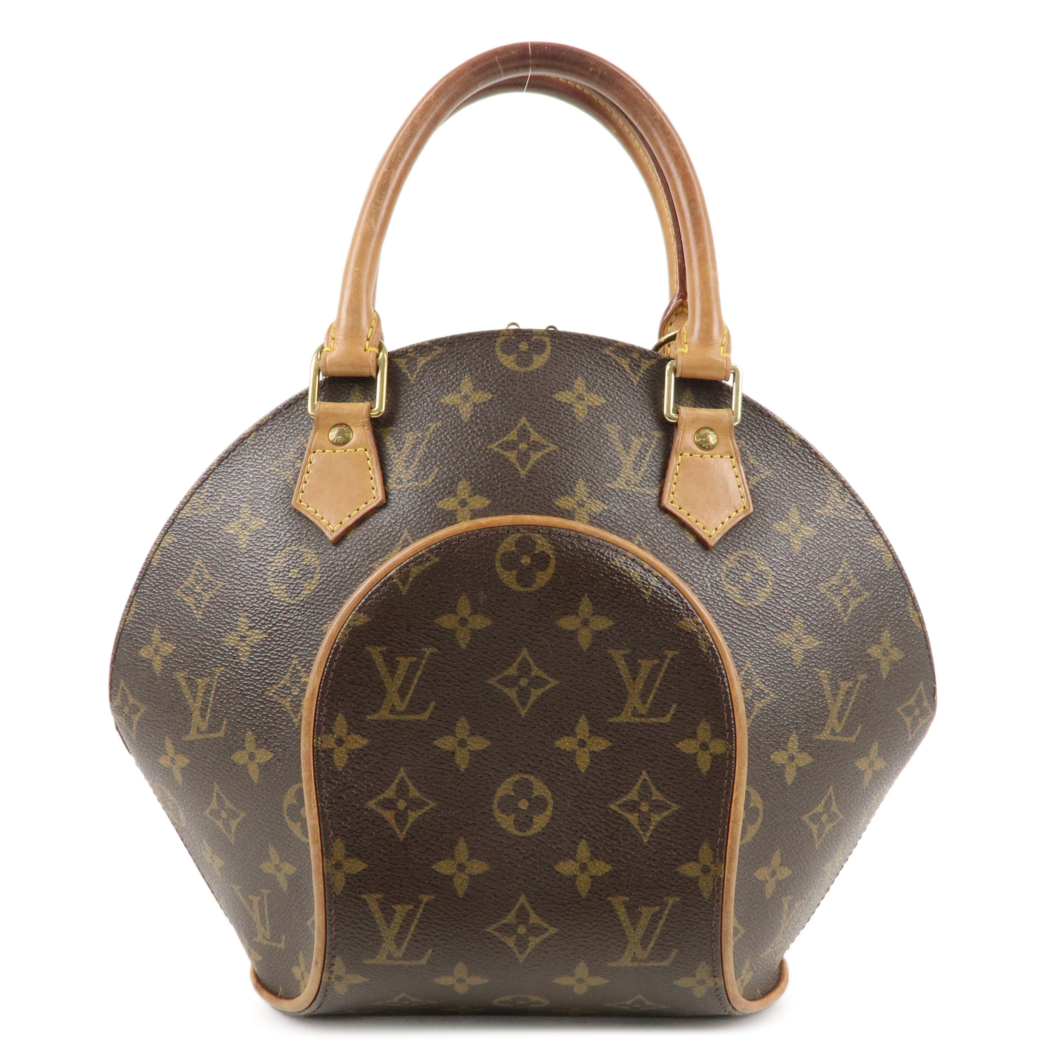 Louis Vuitton Monogram Ellipse MM Hand Bag Brown M51127 Used