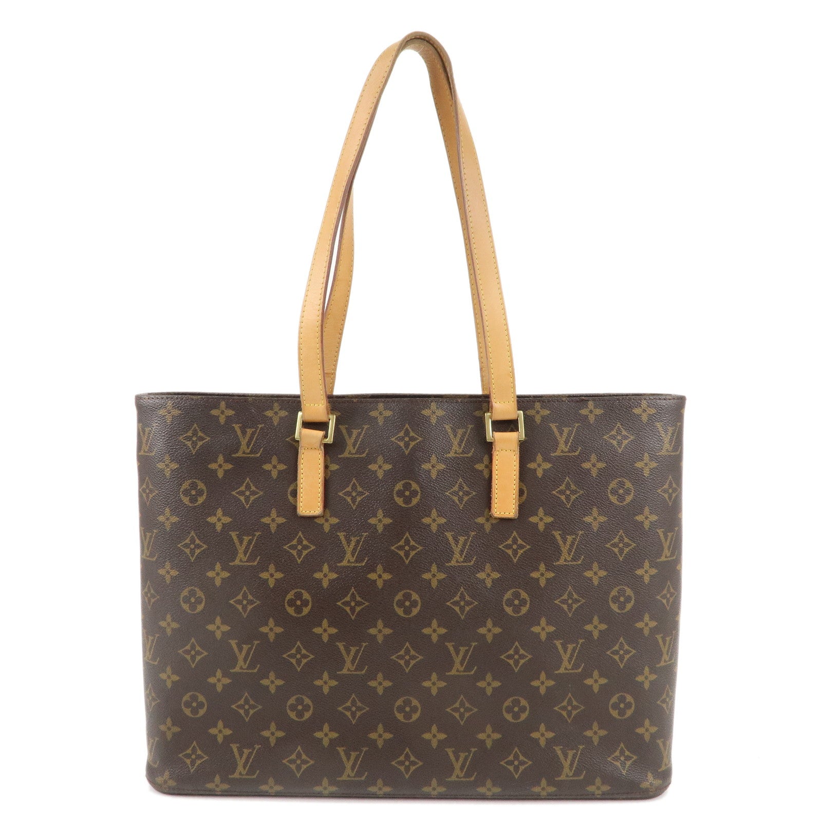 Louis-Vuitton-Monogram-Luco-Tote-Bag-Hand-Bag-Brown-M51155