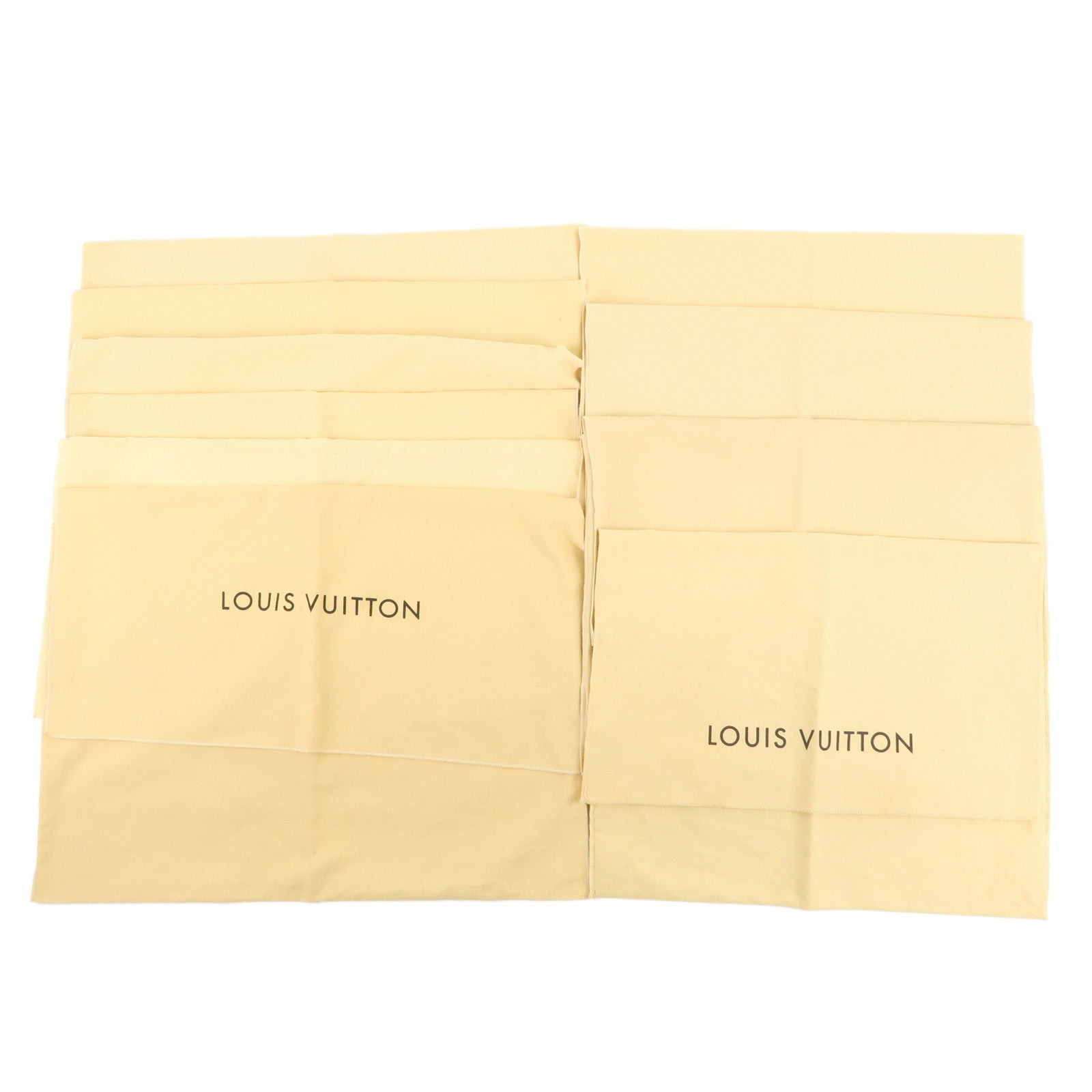 Louis Vuitton Set of 10 Storage Bag Dust Bag Beige