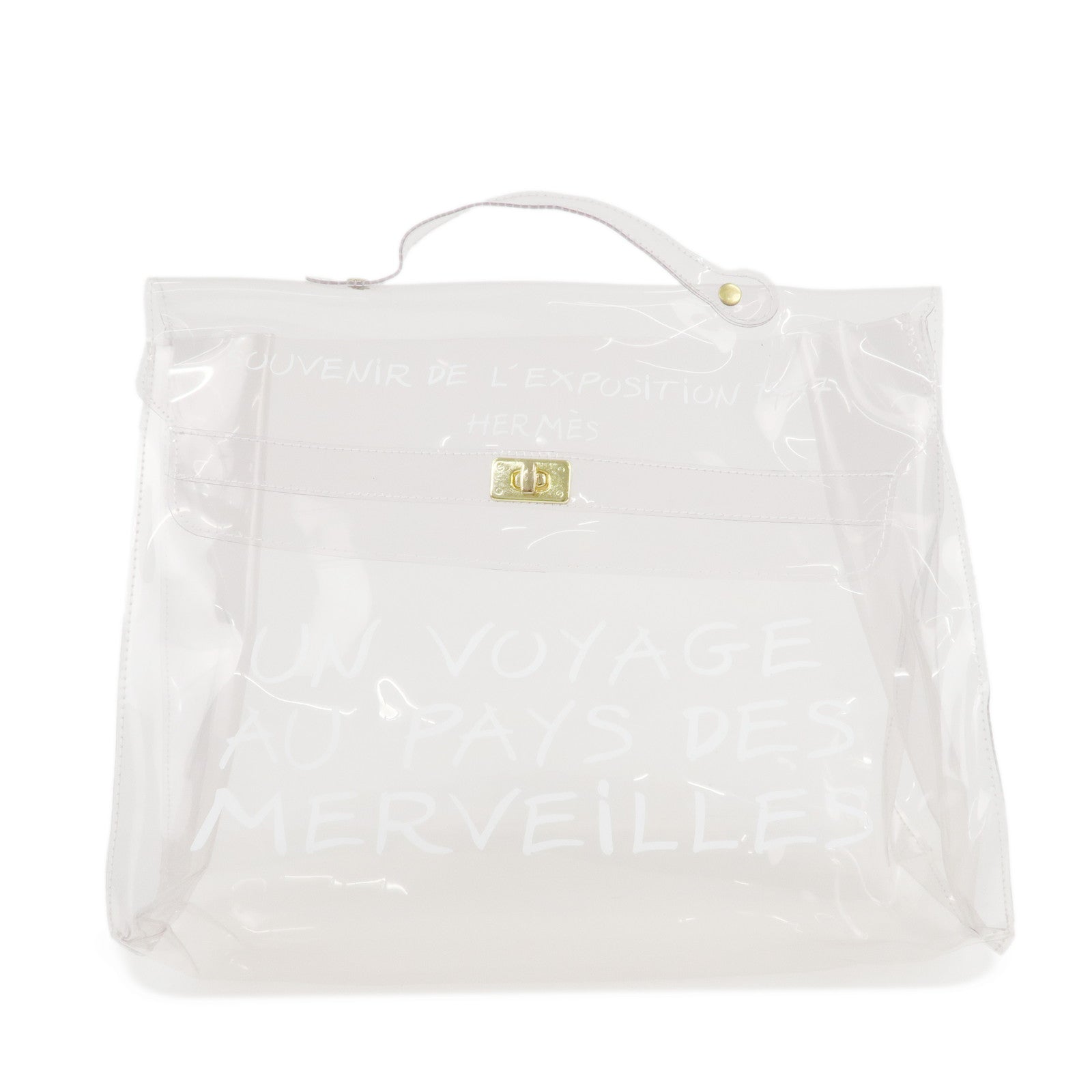 HERMES-Vinyl-Kelly-Hand-Bag-Transparent