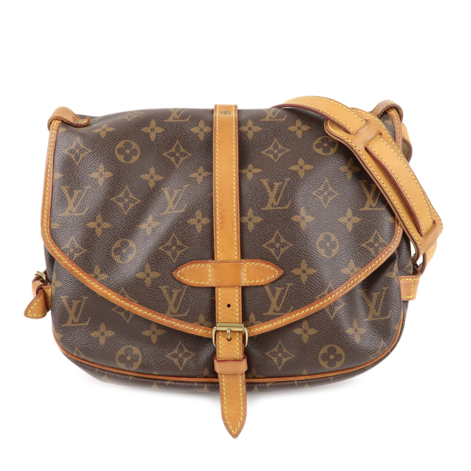 Louis Vuitton Monogram Saumur 30 Crossbody Bag Brown M42256