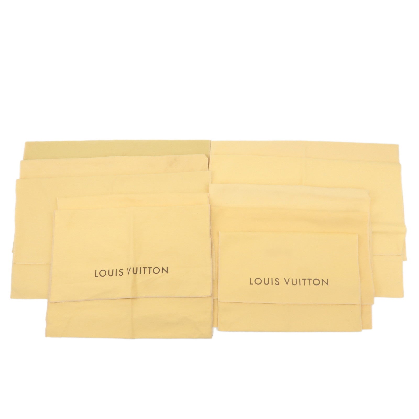 Louis Vuitton Set of 10 Dust Bag Storage Bag Flap Beige