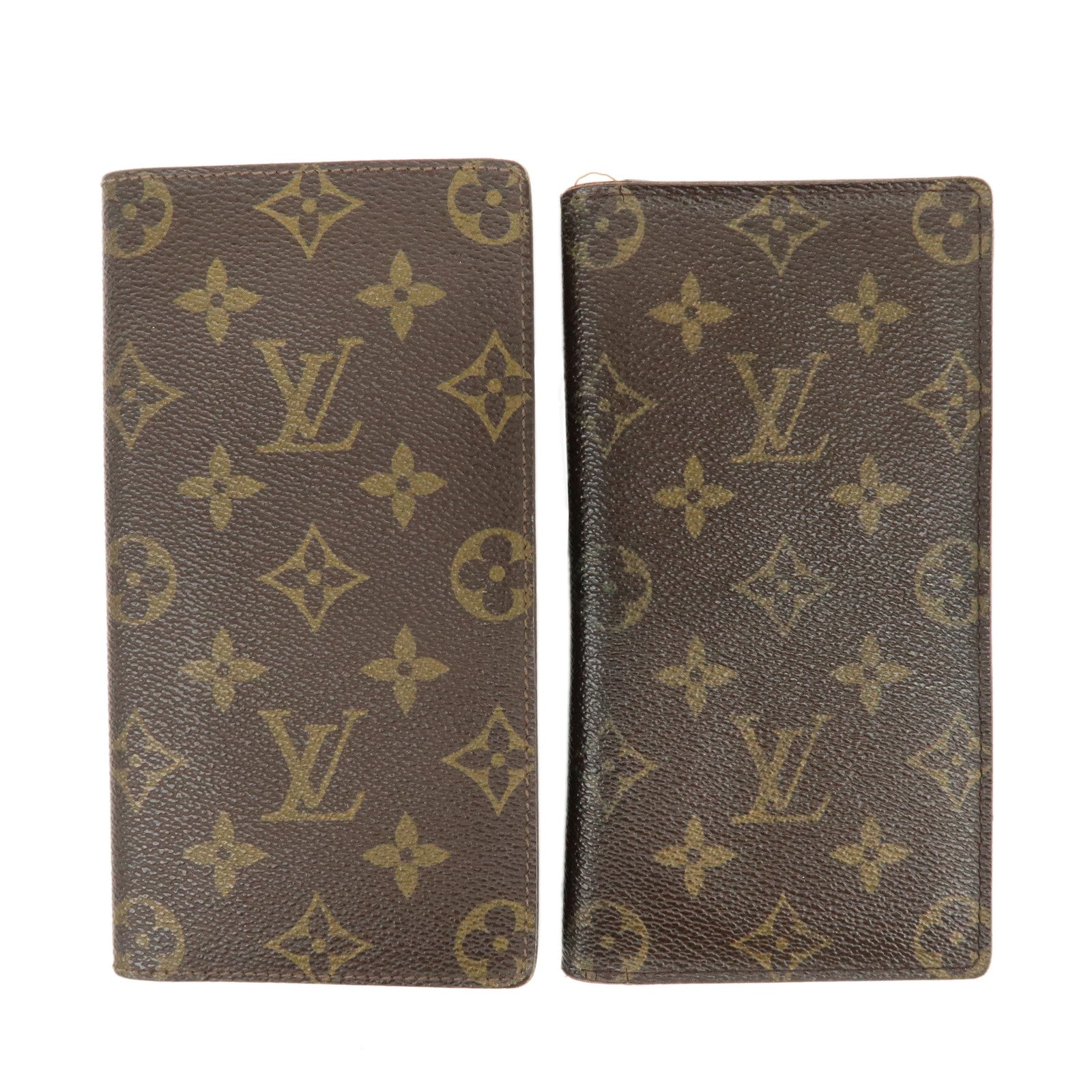 Louis-Vuitton-Monogram-Set-of-2-Porte-Wallet-M60825-M61823