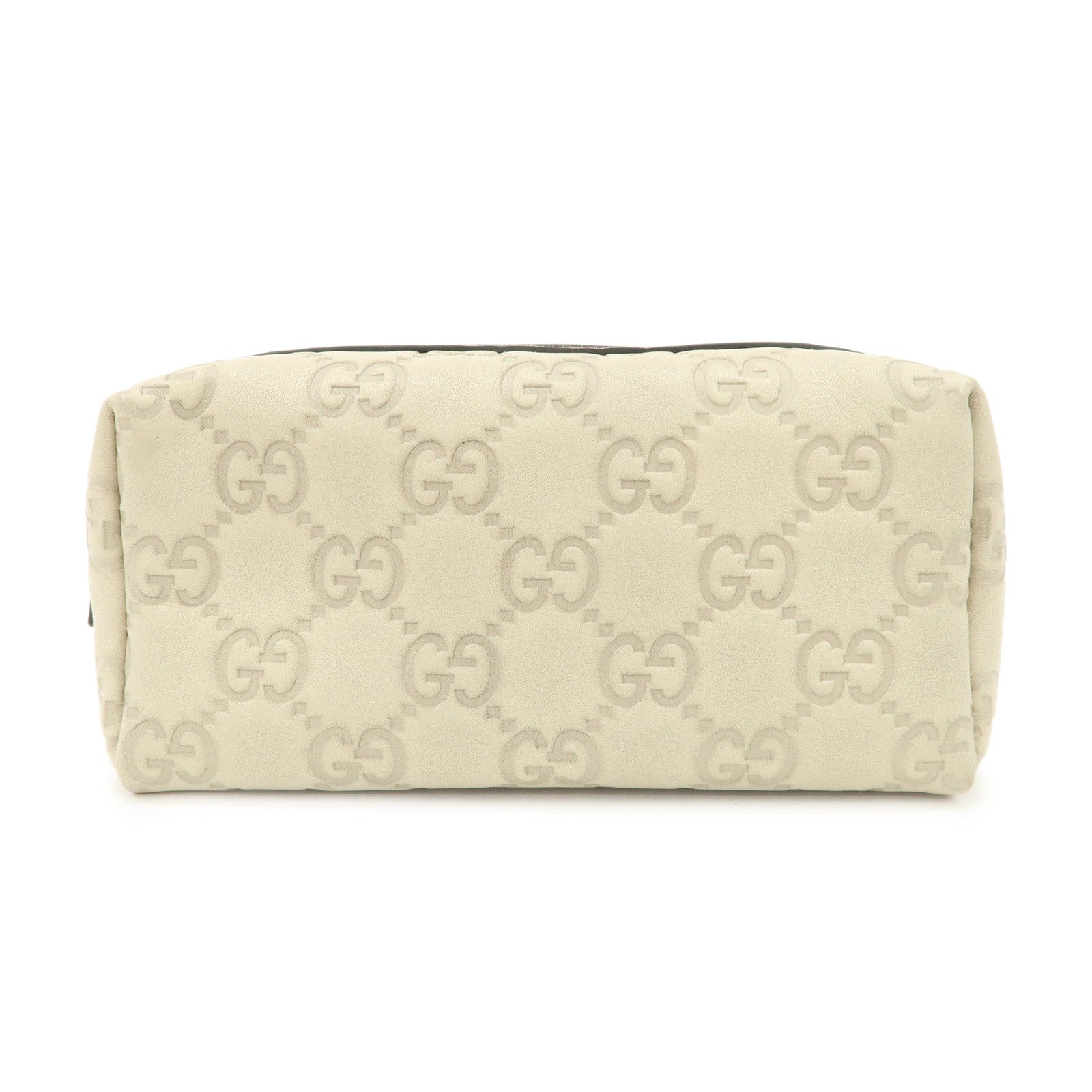 GUCCI-Guccissima-Leather-Pouch-Cosmetic-Pouch-Purse-Ivory-153228