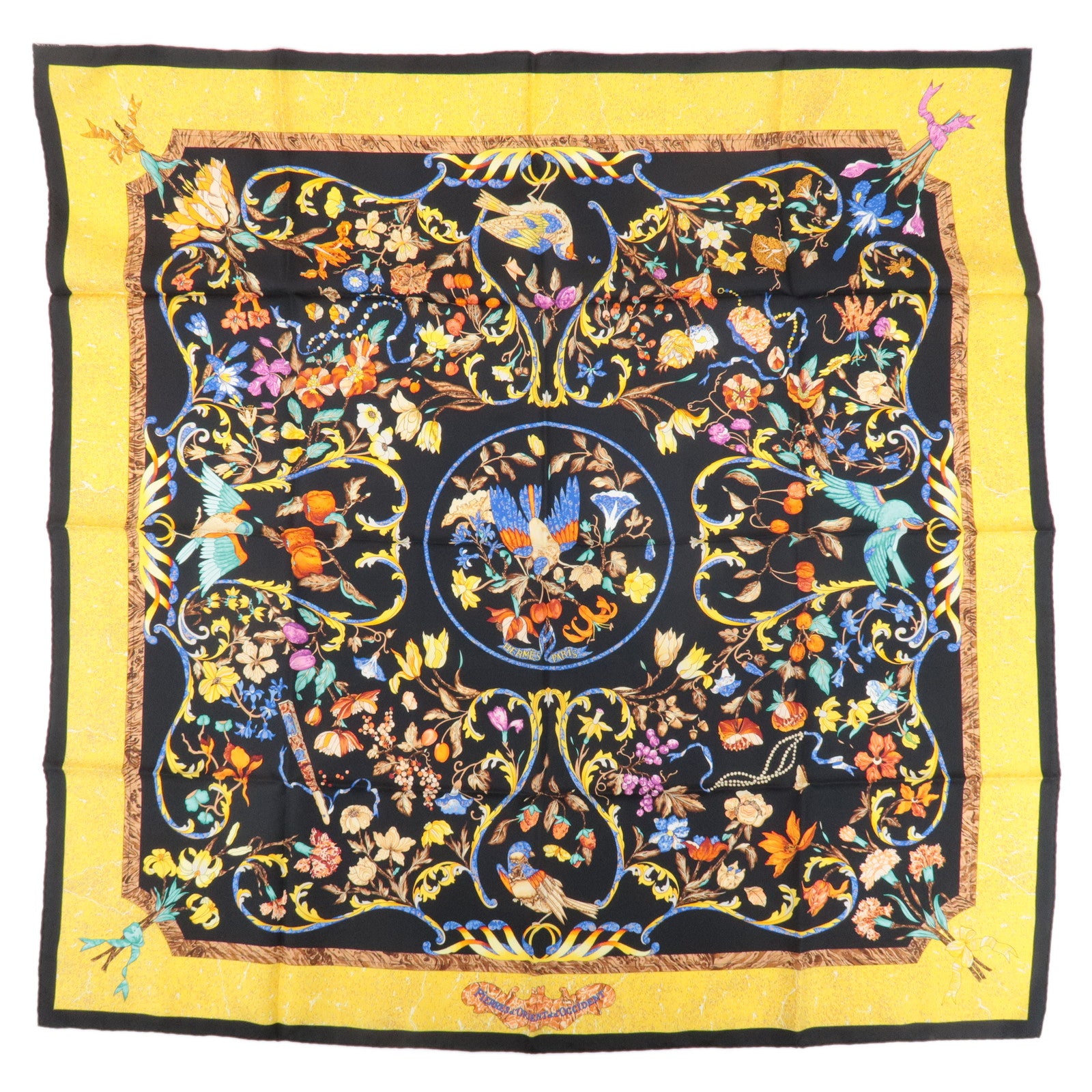 HERMES-Carre-90-Silk-100%-Scarf-PIERRES-D-ORIENT-ET-D-OCCIDENT