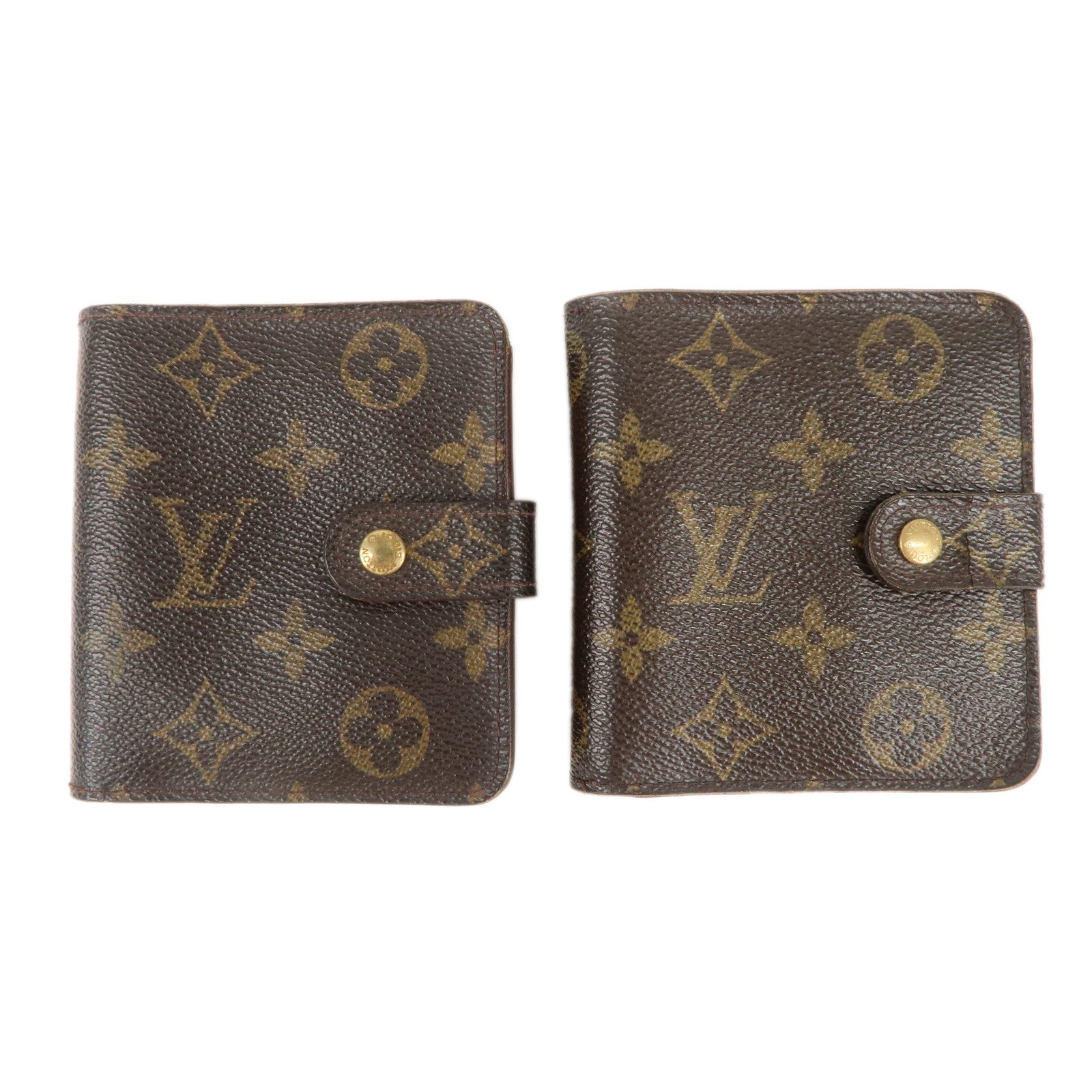 Louis-Vuitton-Monogram-Set-Of-2-Compact-Zip-Small-Wallet-M61667