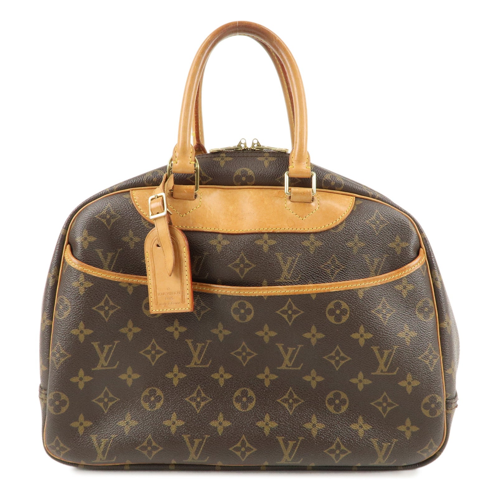 Louis Vuitton Monogram Deauville Hand Bag Brown M47270