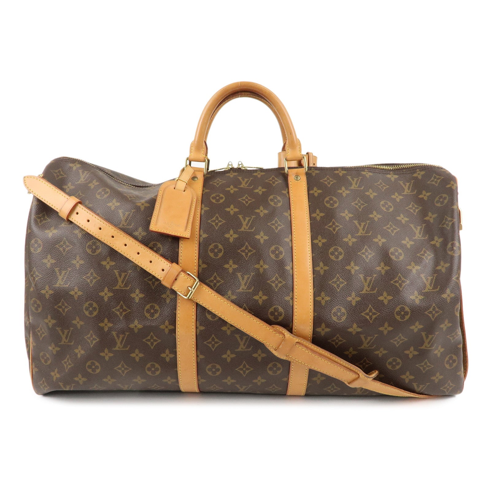 Louis-Vuitton-Monogram-Keep-All-Bandouliere-60-Bag-Brown-M41412