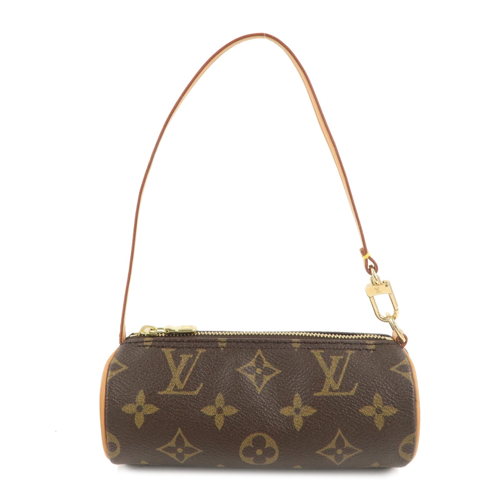 Louis Vuitton Monogram Papillon Pouch Brown Gold Hardware