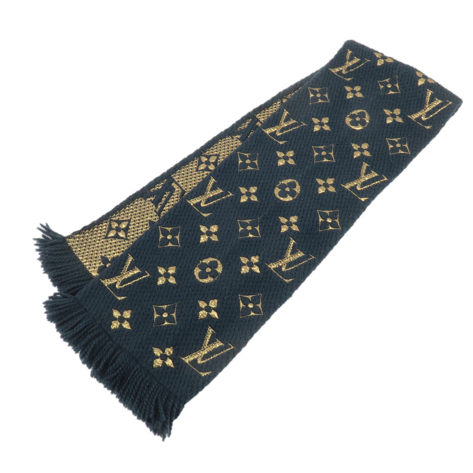 Louis-Vuitton-Escharpe-Logomania-Shine-Scarf-Navy-M70815