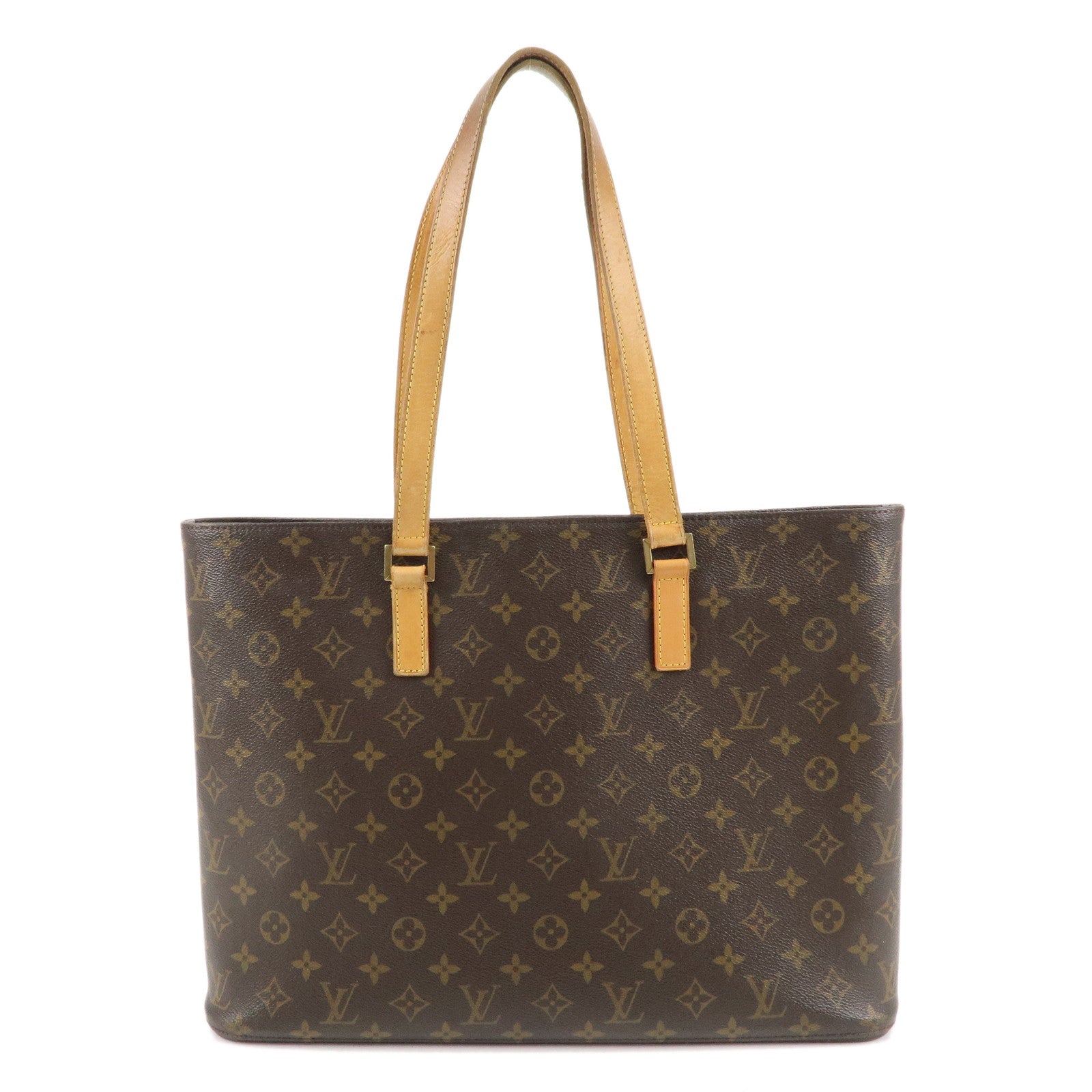 Louis-Vuitton-Monogram-Luco-Tote-Bag-Hand-Bag-Brown-M51155