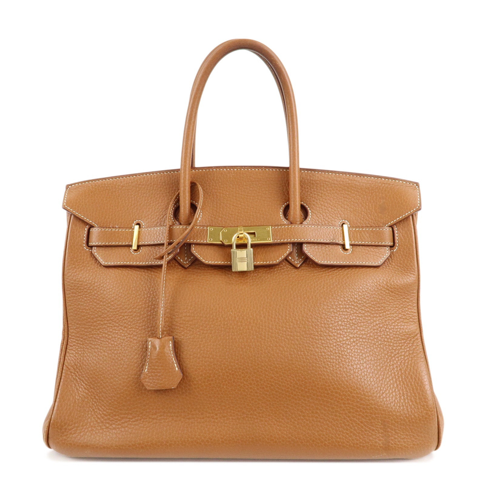 HERMES-Taurillon-Clemence-Birkin-35-J-stamped-Gold