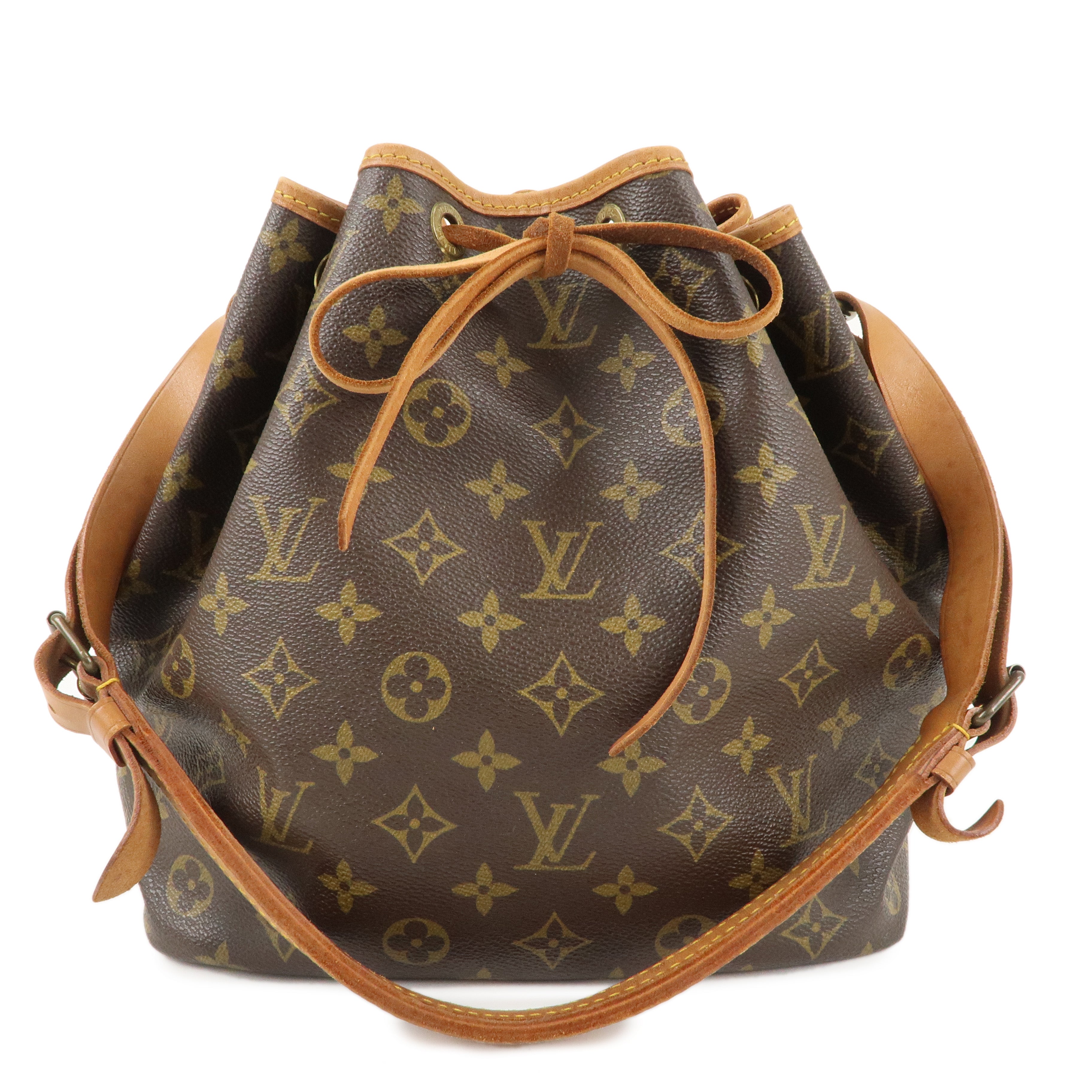 Louis Vuitton Monogram Petit Noe Shoulder Bag Brown M42226