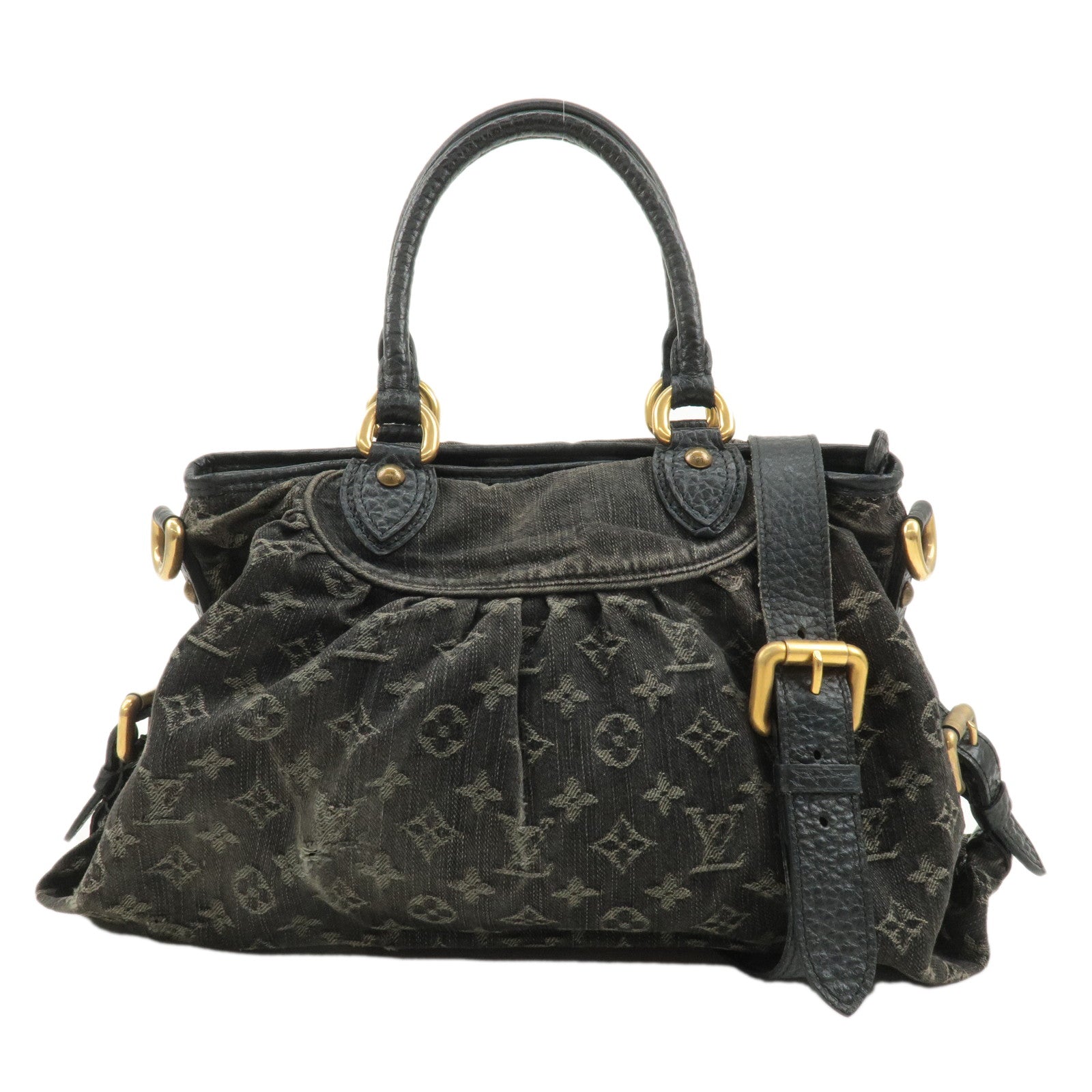 Louis Vuitton Monogram Denim Neo Cabby MM 2Way Bag Noir M95351