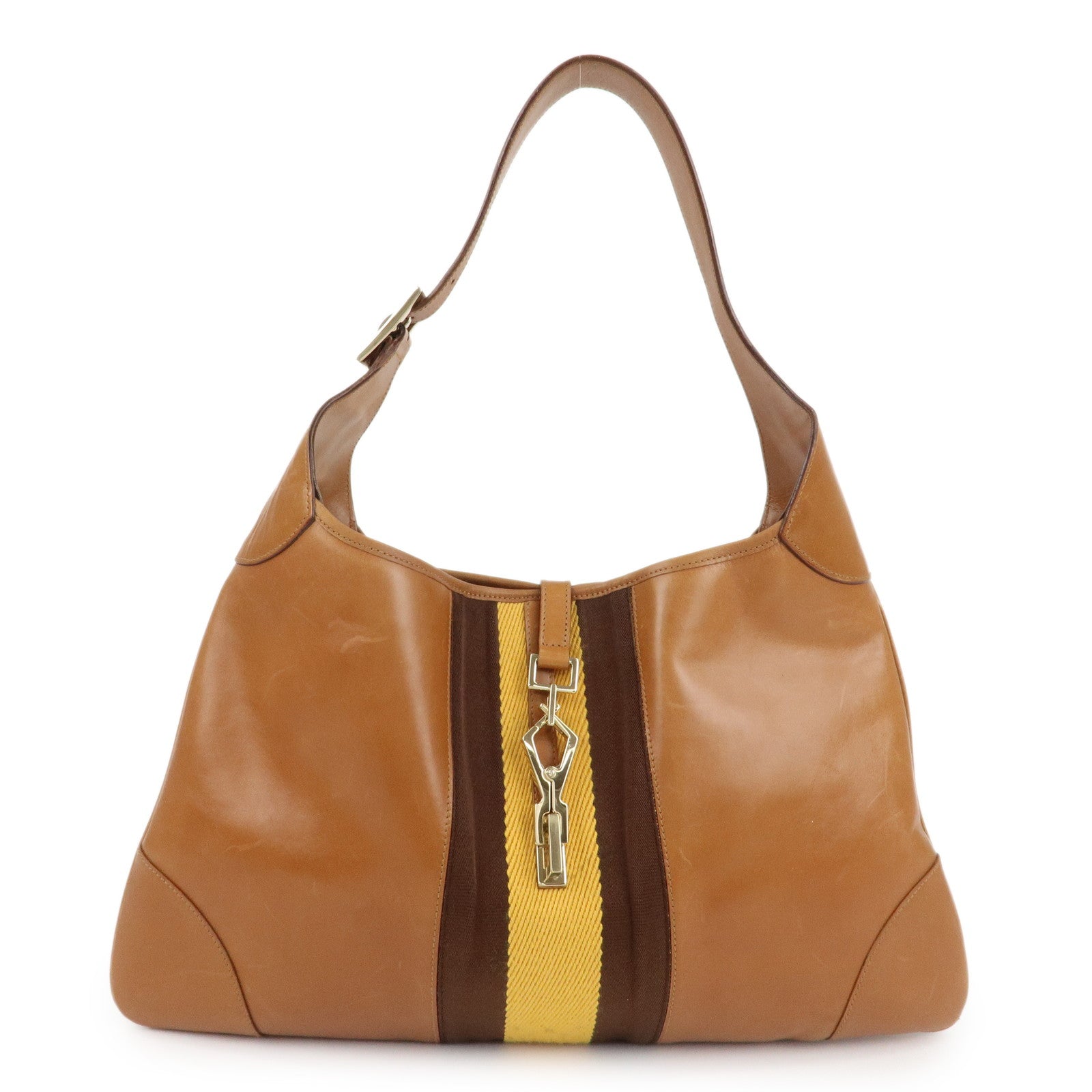 GUCCI-Sherry-Jackie-Leather-One-Shoulder-Bag-Brown-001.4075