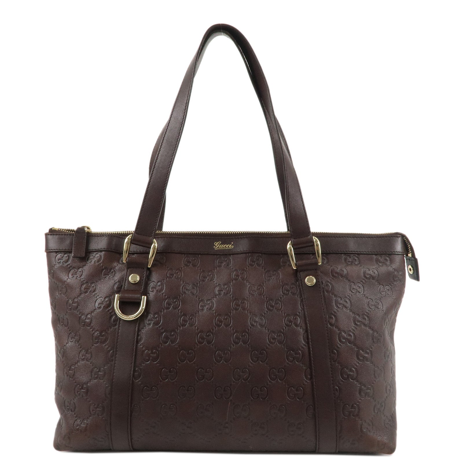 GUCCI Abbey Guccissima Leather Tote Bag Brown 141470