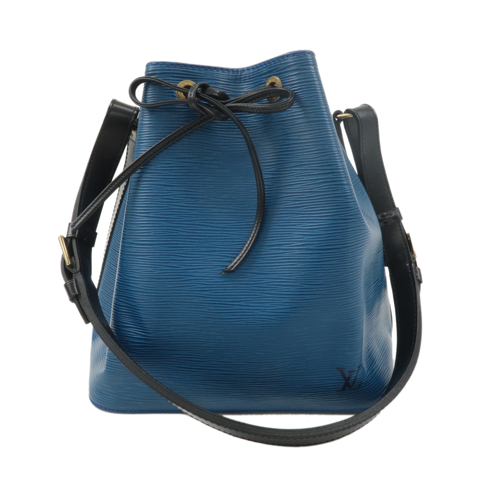 Louis Vuitton Epi BiColor Petit Noe Shoulder Bag Blue Black M44152