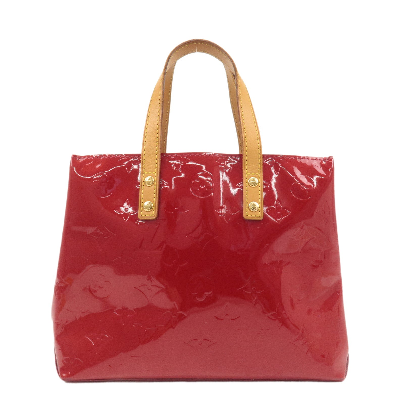 Louis Vuitton Monogram Vernis Lead PM Hand Bag Red M91990