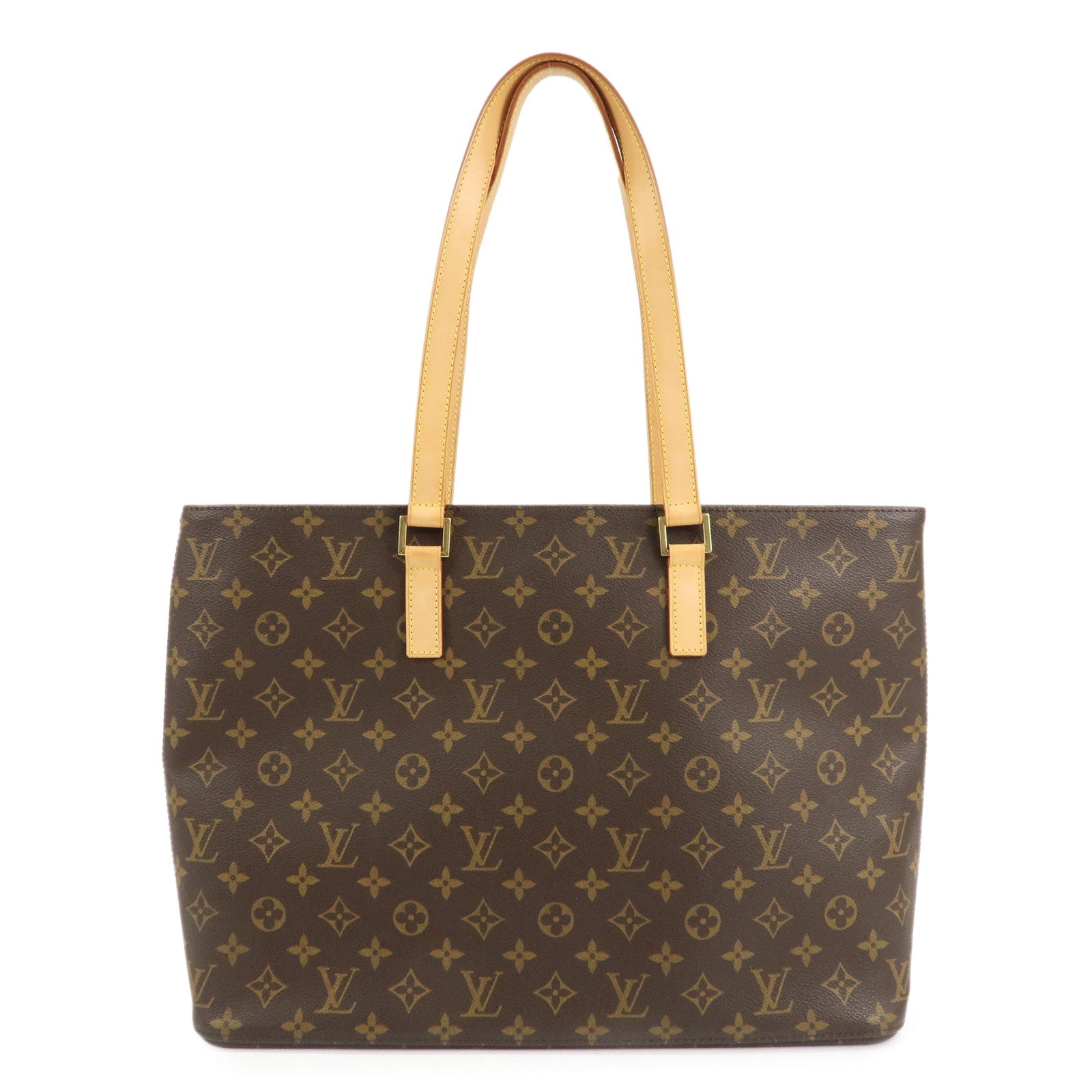 Louis-Vuitton-Monogram-Luco-Tote-Bag-Hand-Bag-Brown-M51155