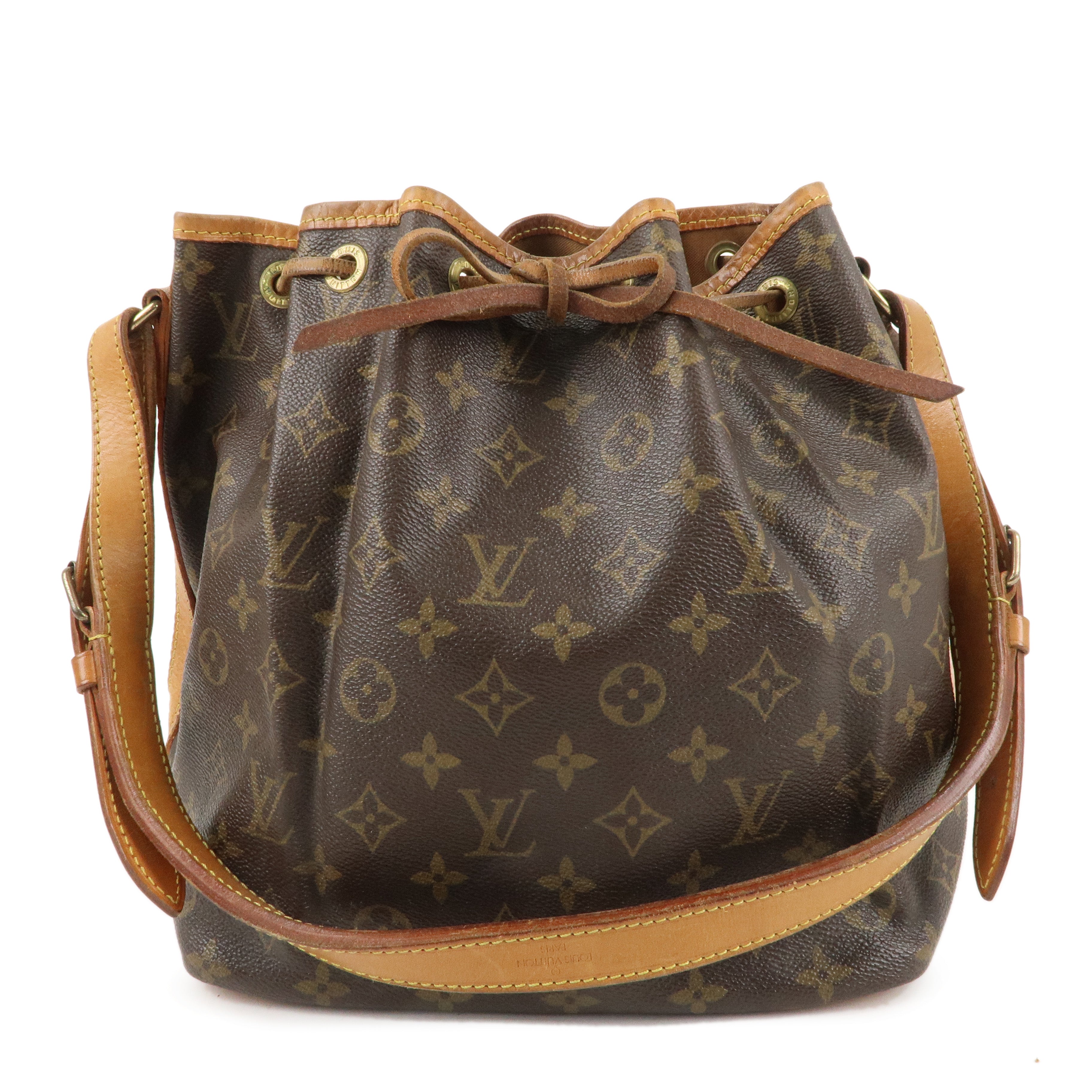 Louis Vuitton Monogram Petit Noe Shoulder Bag Brown M42226