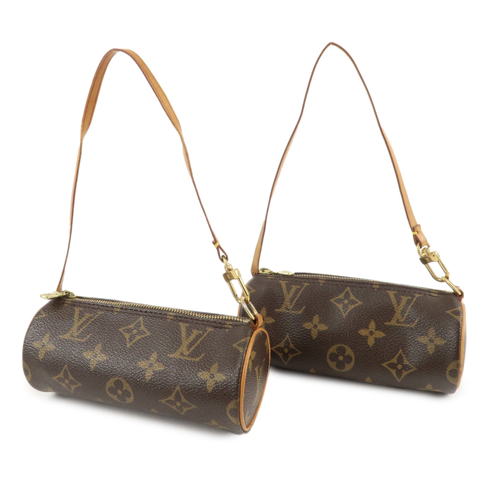 Louis-Vuitton-Monogram-Set-of-2-Pouch-for-Papillon-Bag-Brown