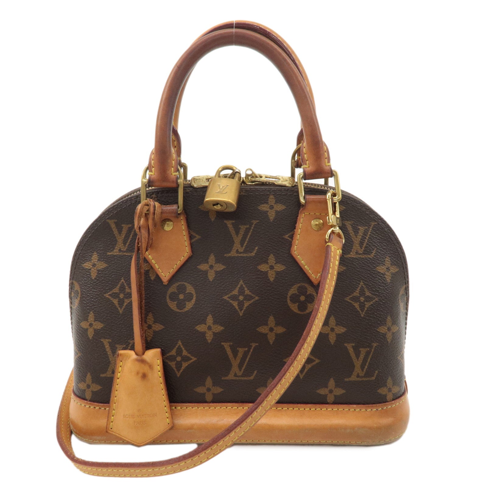 Louis-Vuitton-Monogram-Alma-BB-2-Way-Hand-Bag-Shoulder-Bag-M53152