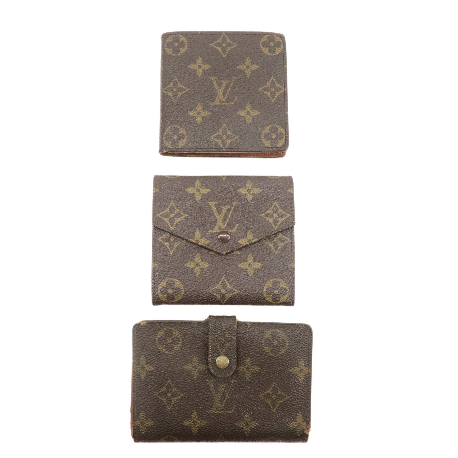 Louis-Vuitton-Set-of-3-Monogram-Wallet-M61674-M61660-M61675