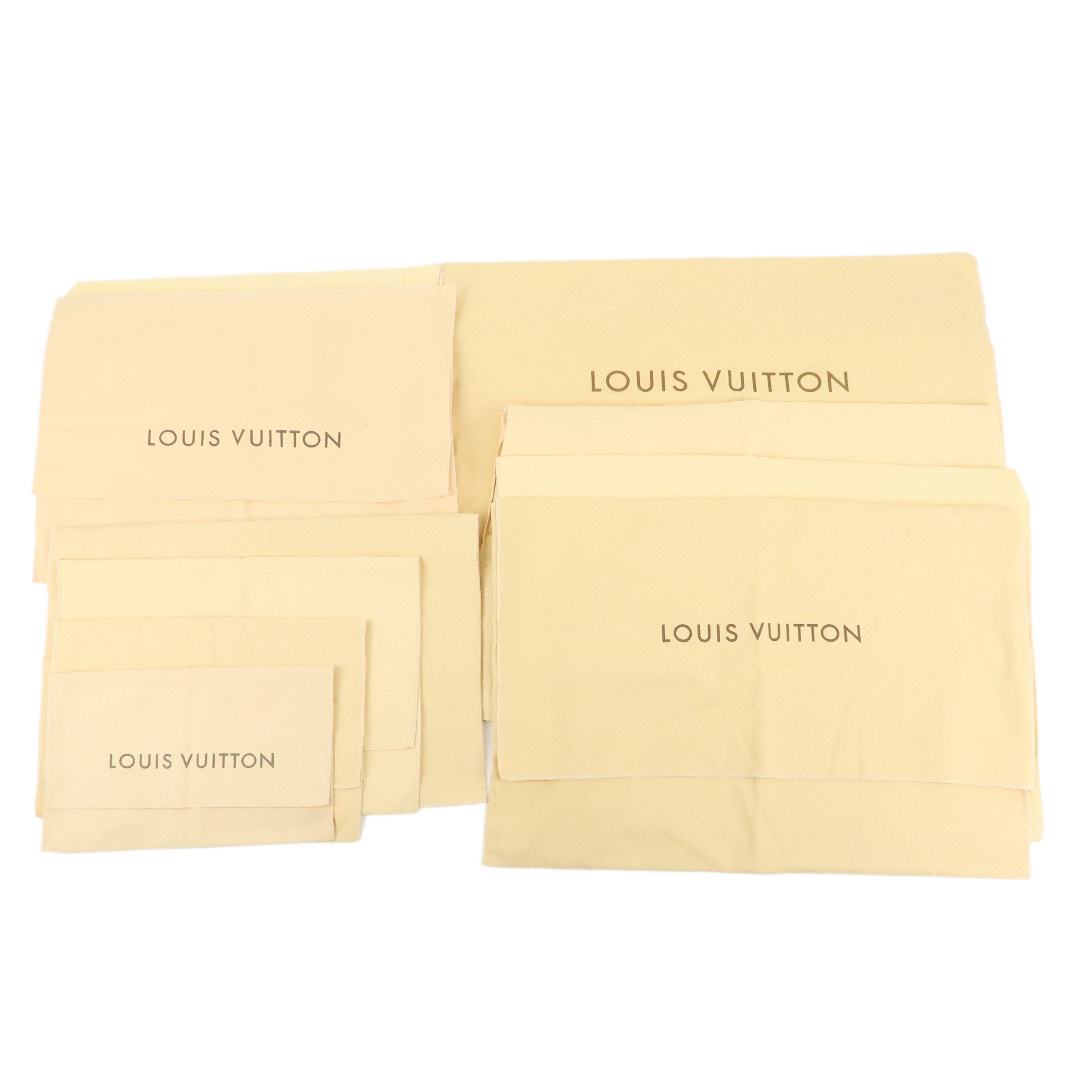 Louis Vuitton Set of 10 Storage Bag Dust Bag Beige