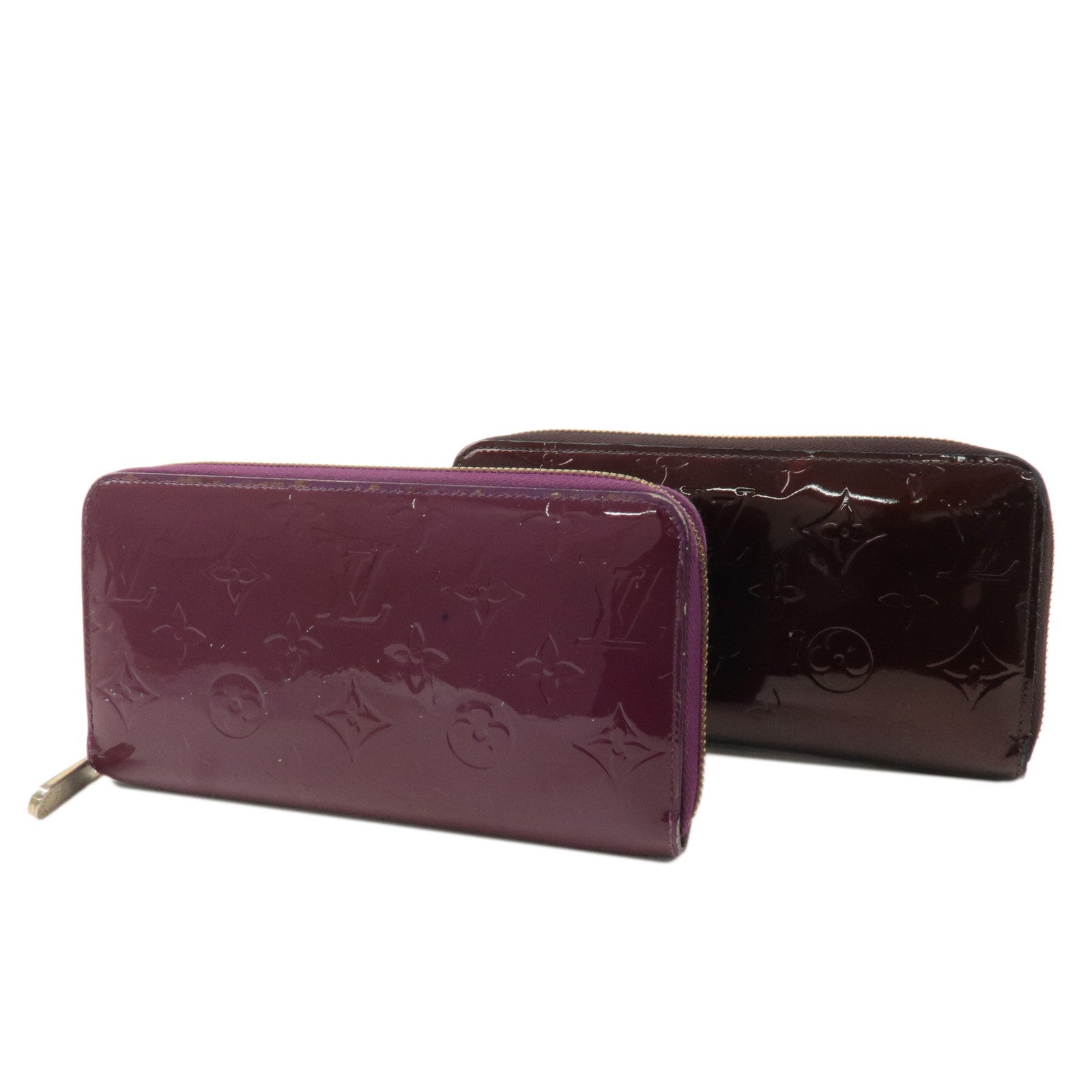 Louis-Vuitton-Monogram-Set-of-2-Vernis-Zippy-Wallet-M90140-M93522