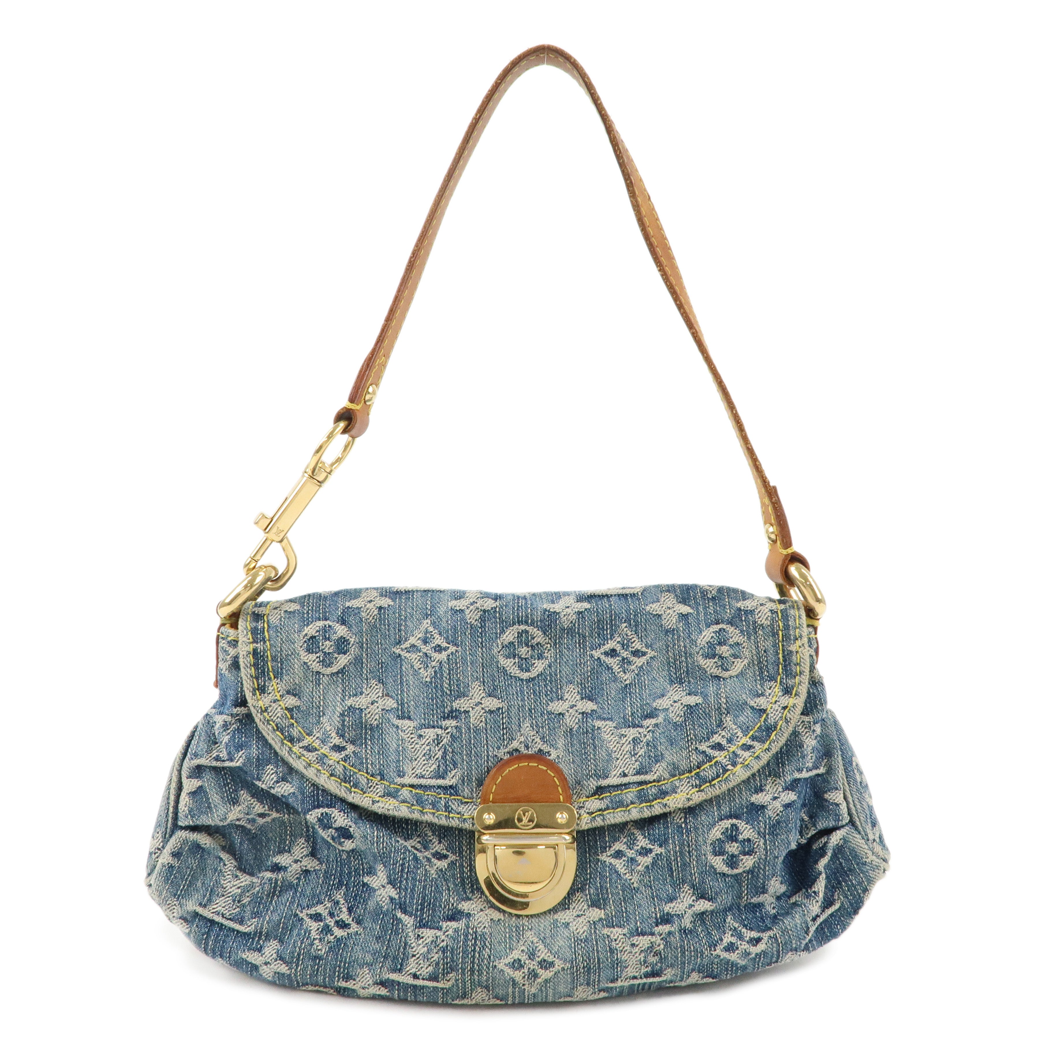 Louis Vuitton Monogram Denim Mini Pleaty Shoulder Bag M95050