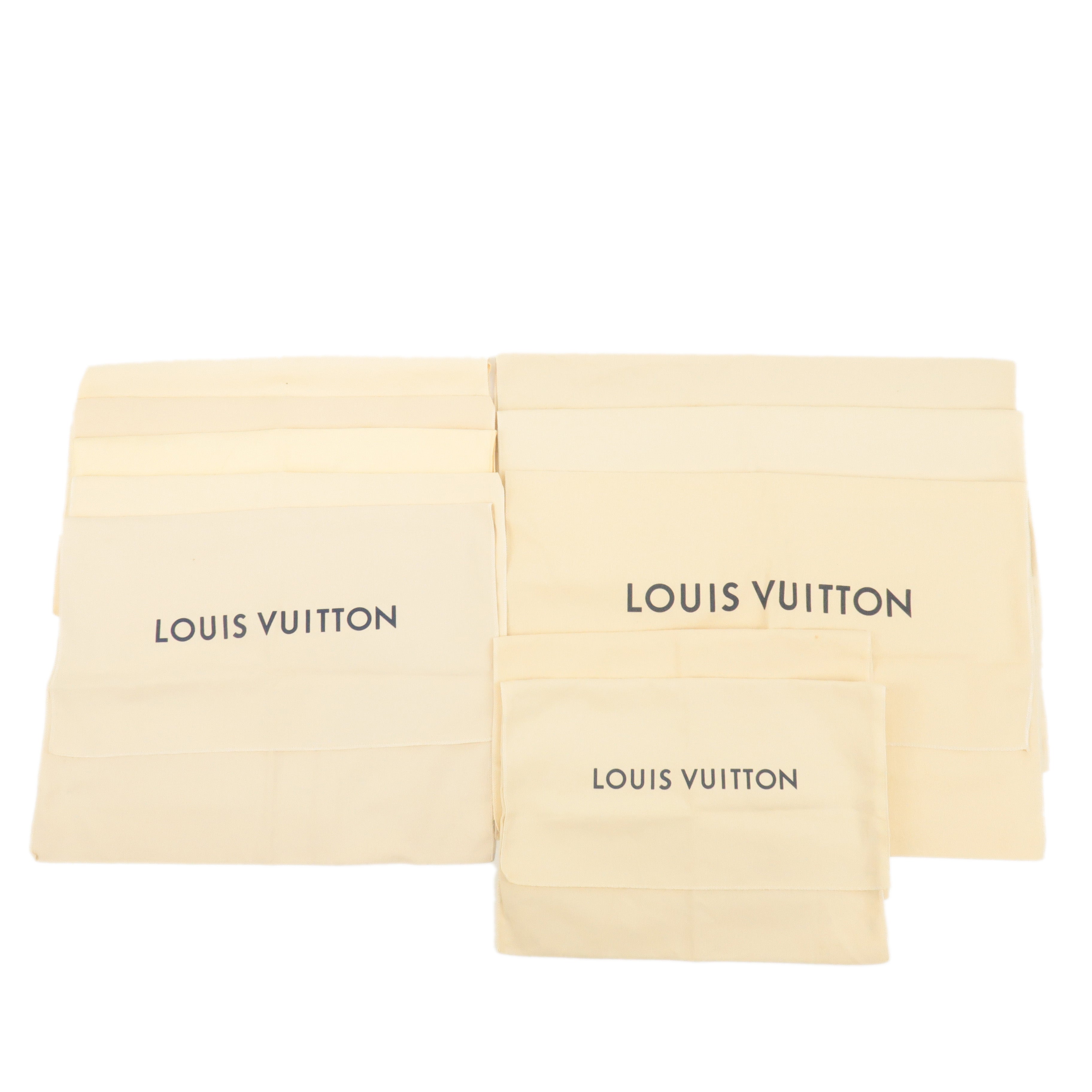 Louis Vuitton Set of 10 Storage Bag Dust Bag New Model Beige