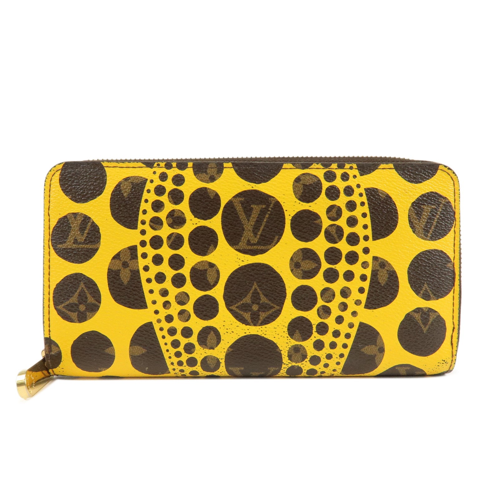 Louis-Vuitton-Monogram-Zippy-Wallet-Pumpkin-Dots-Jaune-M60449