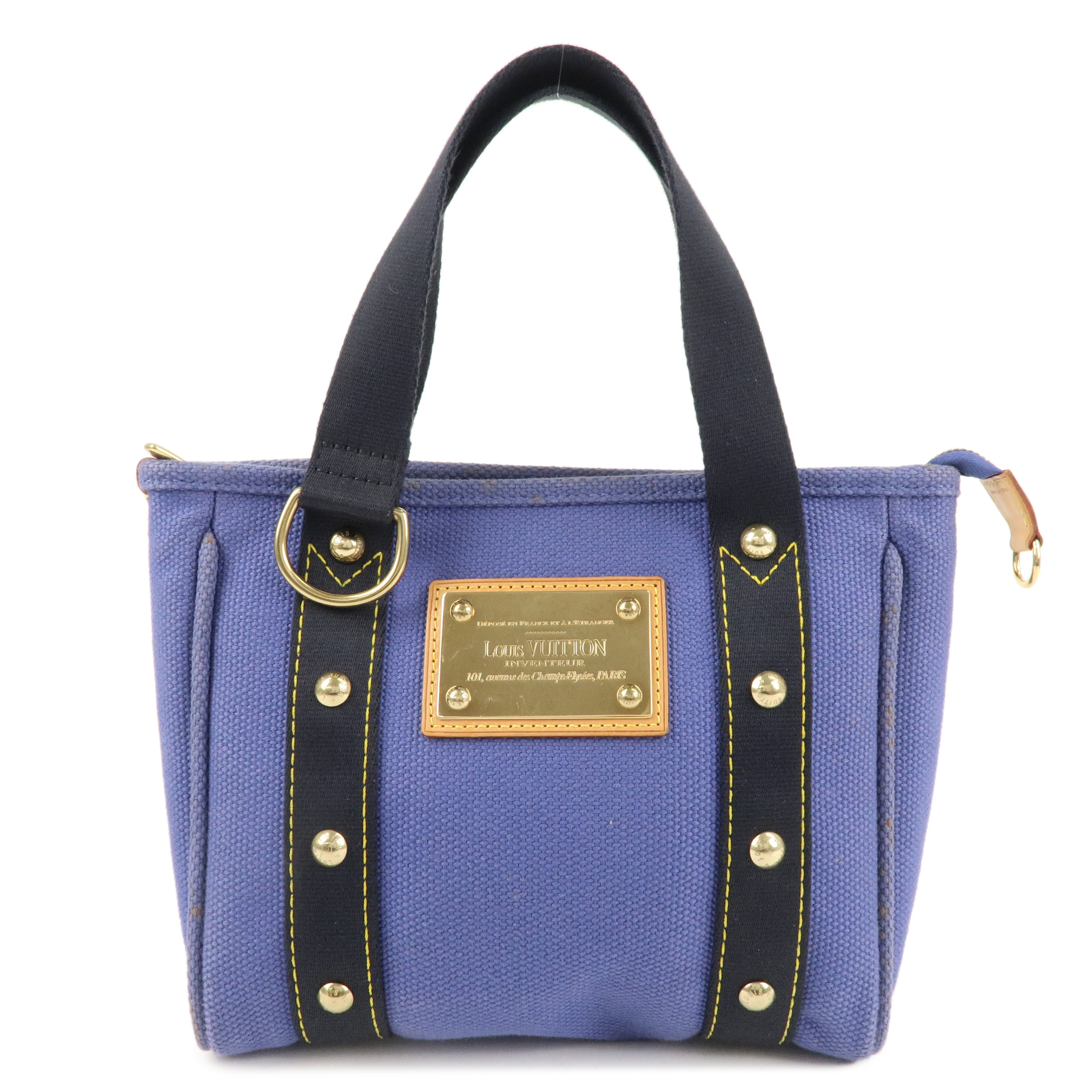 Louis Vuitton Antigua Cabas PM Hand Bag Blue M40090