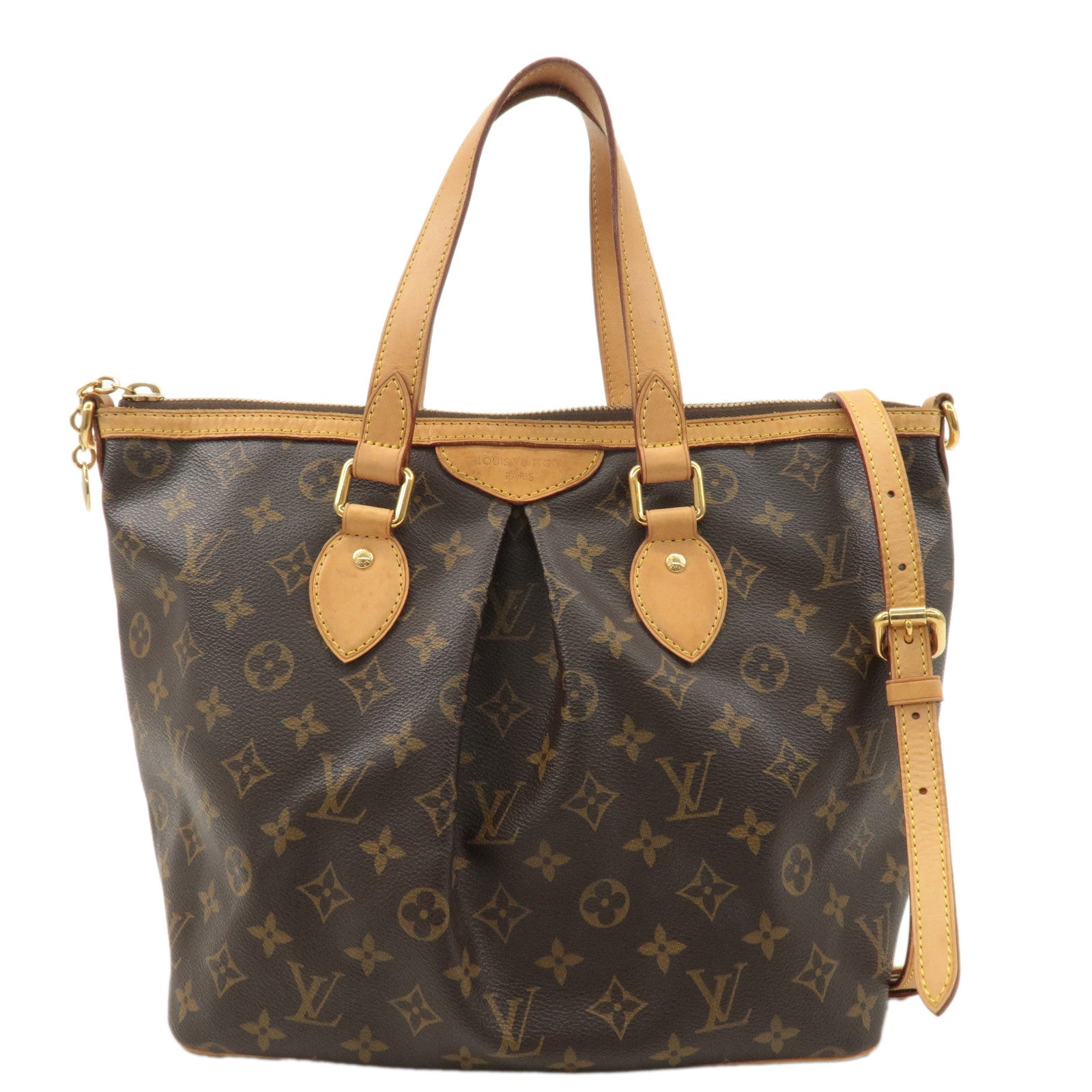 Louis Vuitton Monogram Palermo PM 2Way Hand Bag Brown M40145