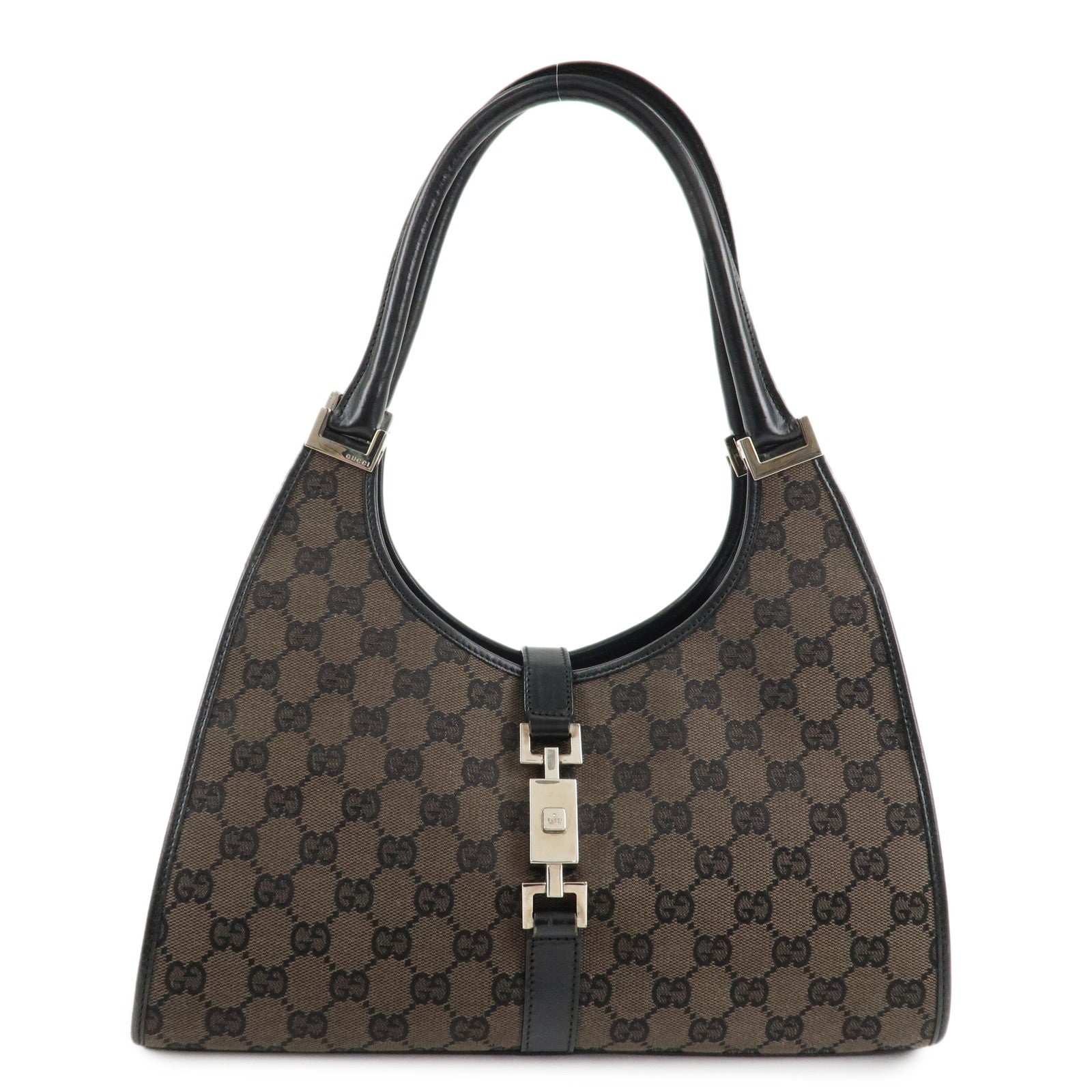 GUCCI-Jackie-GG-Canvas-Leather-Hand-Bag-Brown-002.1067.1705