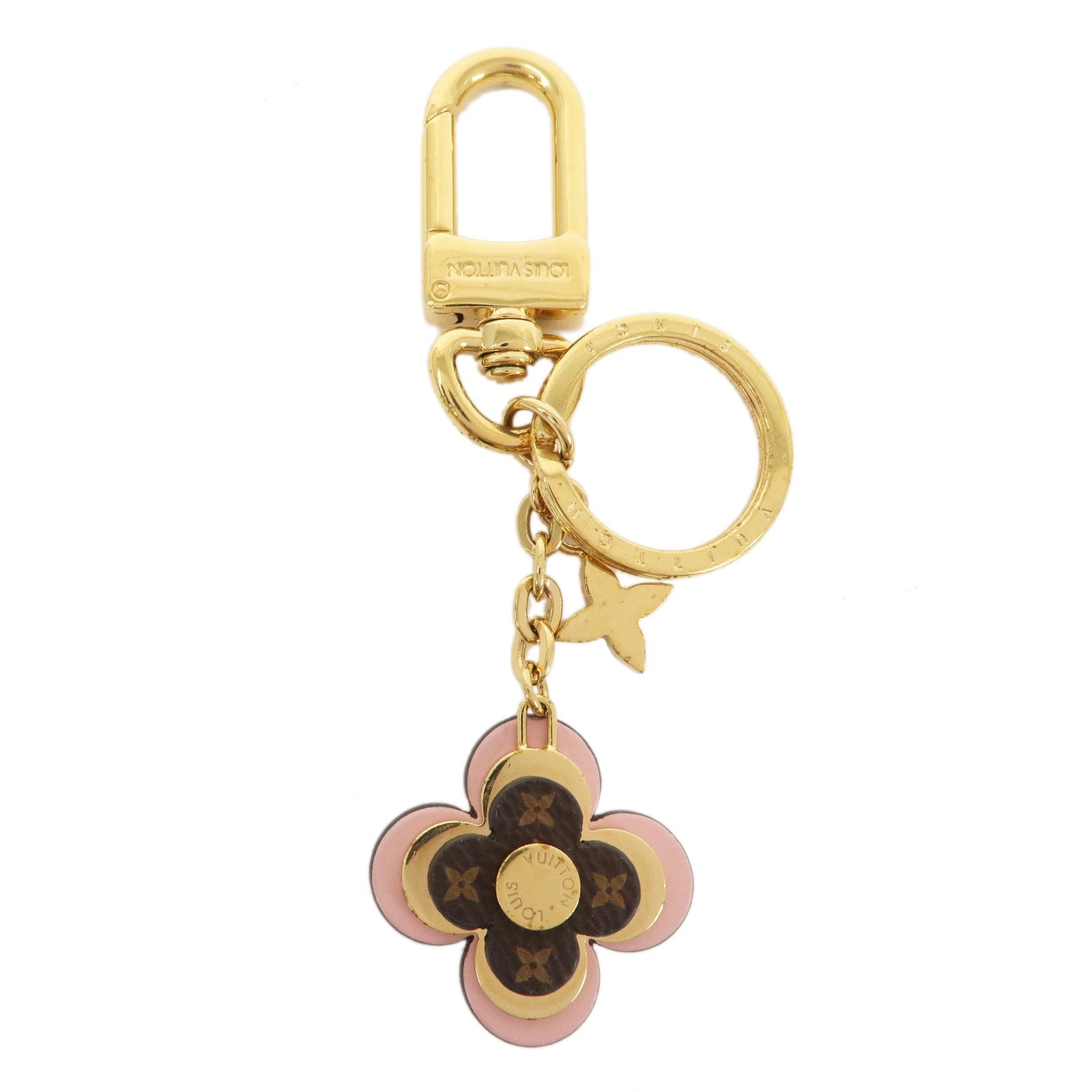 Louis-Vuitton-Key-Chain-Blooming-Flower-BB-Bag-Charm-Pink-M63085