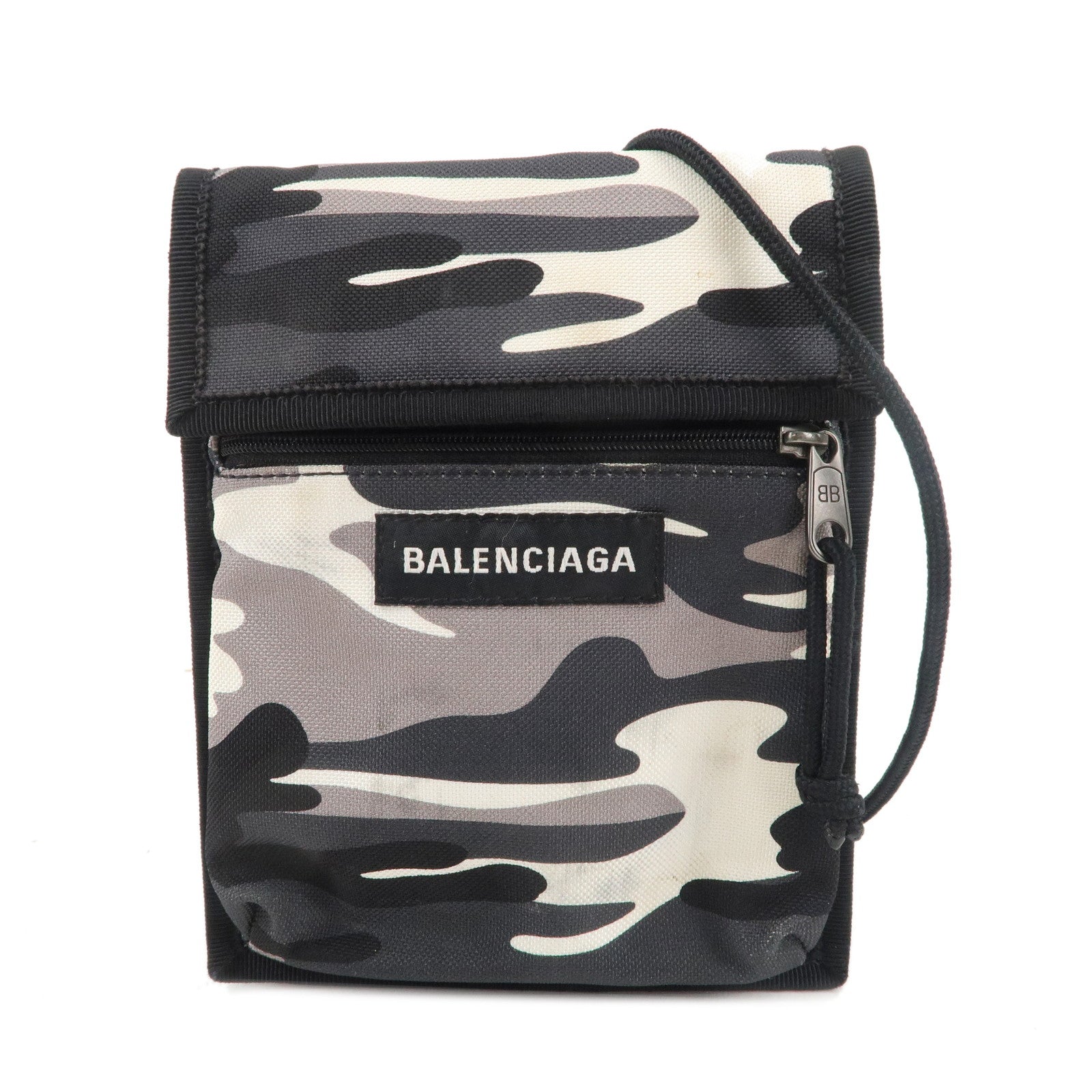 BALENCIAGA Explorer Nylon Shoulder Bag Camouflage 532298