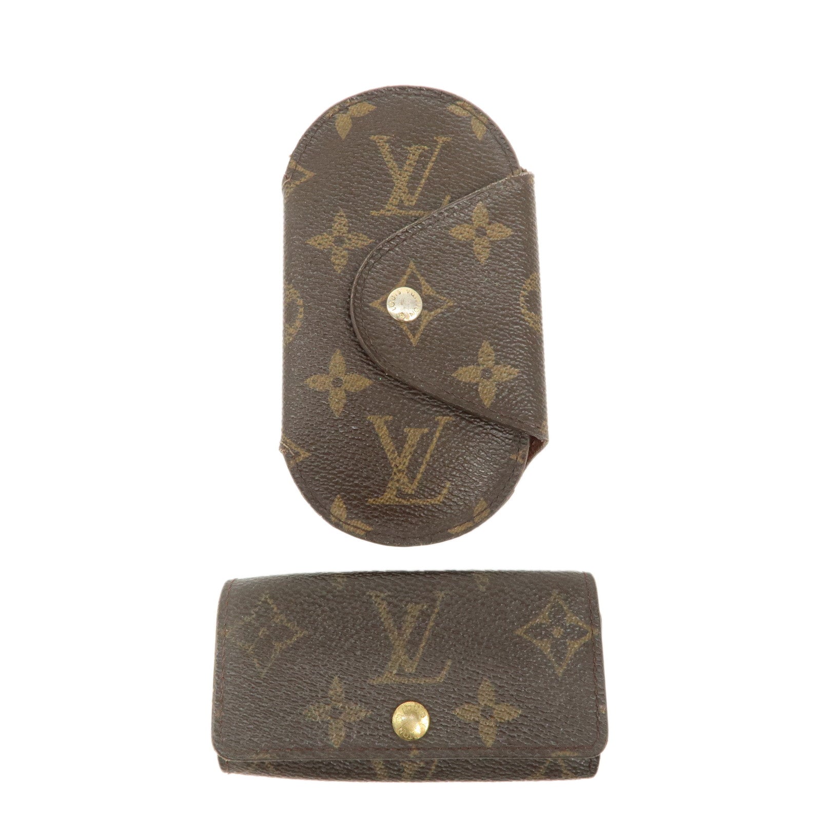 Louis-Vuitton-Set-of-2-Monogram-Key-Case-Brown-M60116-M62631