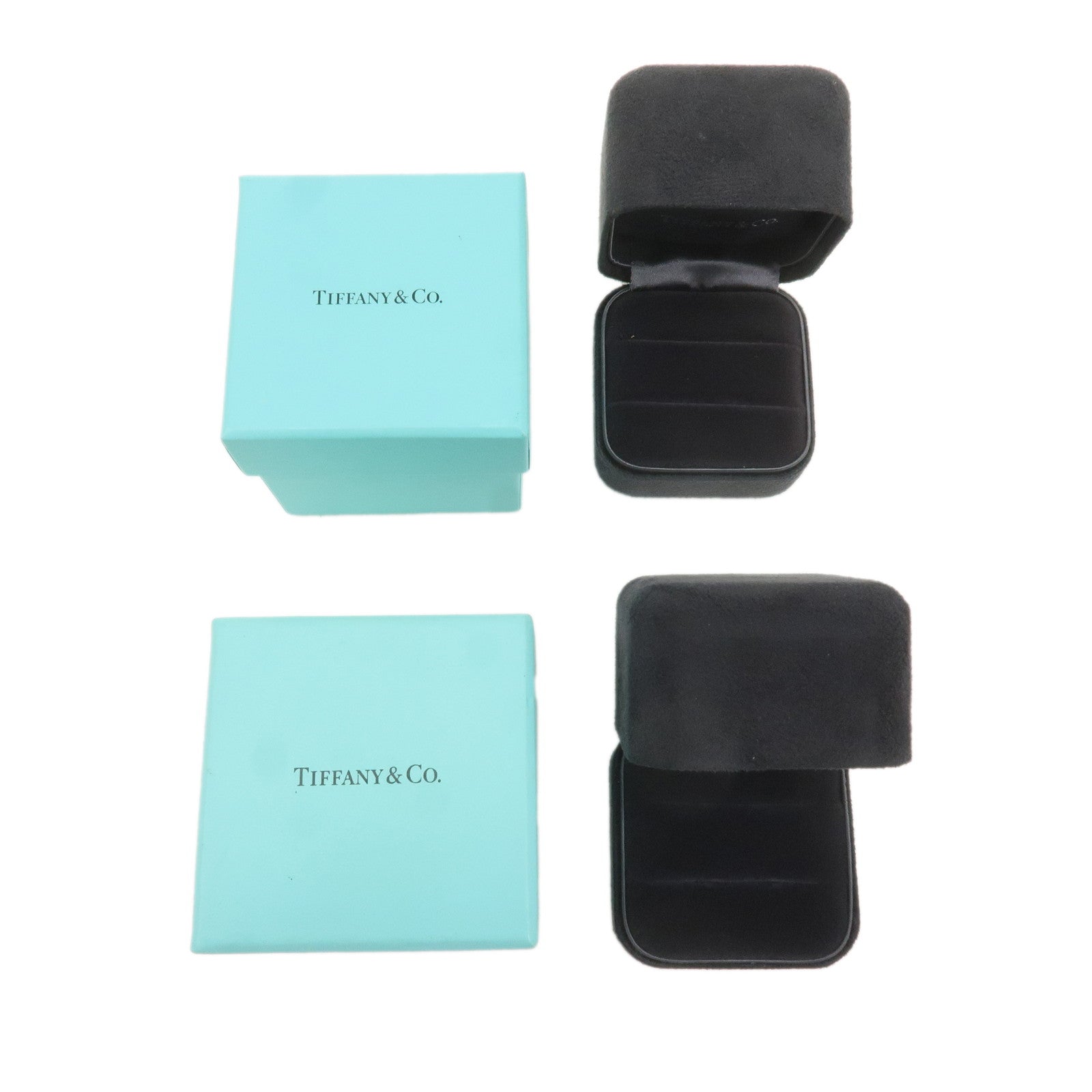 Tiffany&Co. Set of 2 Jewelry Box For Pair Rings Tiffany Blue