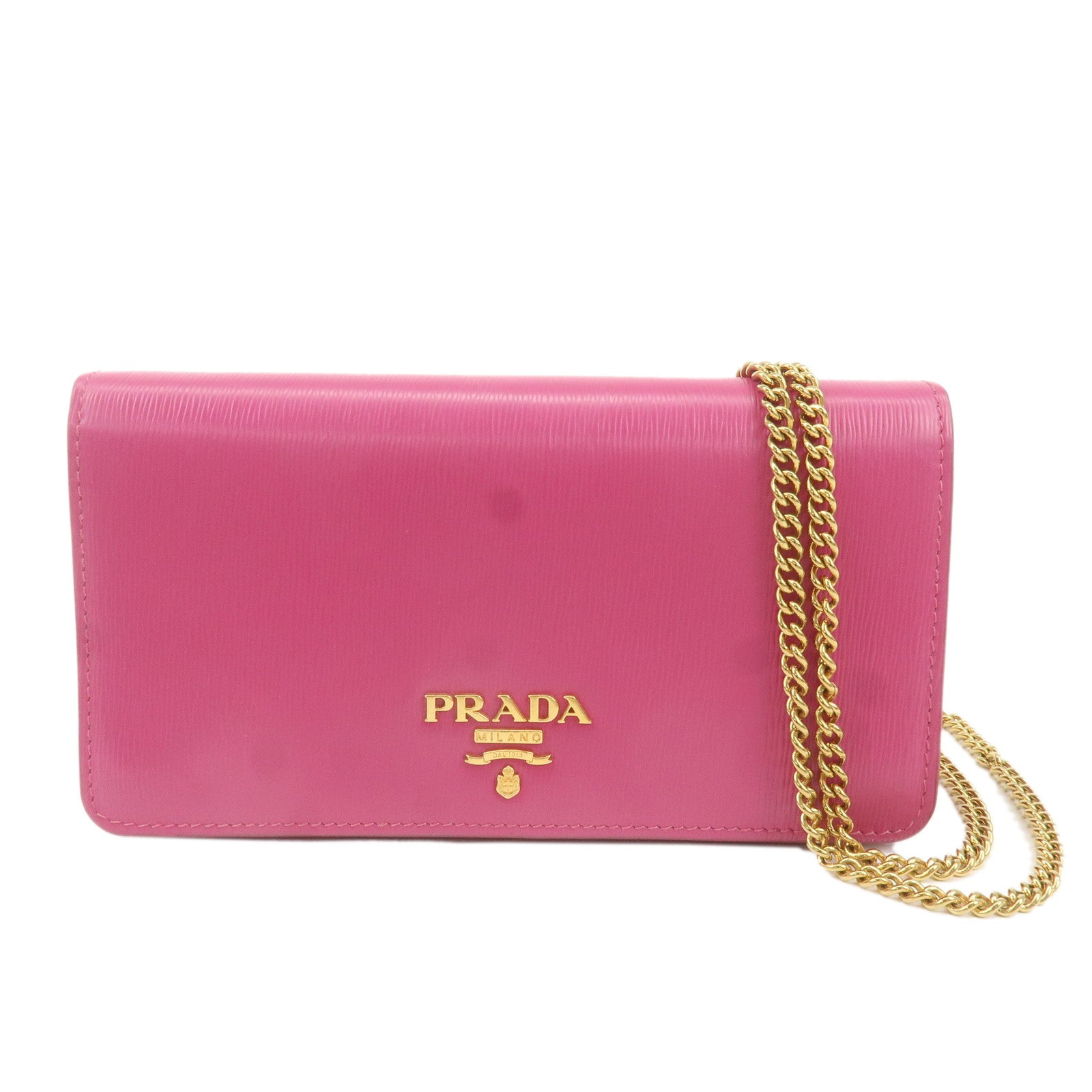 PRADA-Leather-Chain-Wallet-ORCHIDEA-Pink-1DH044