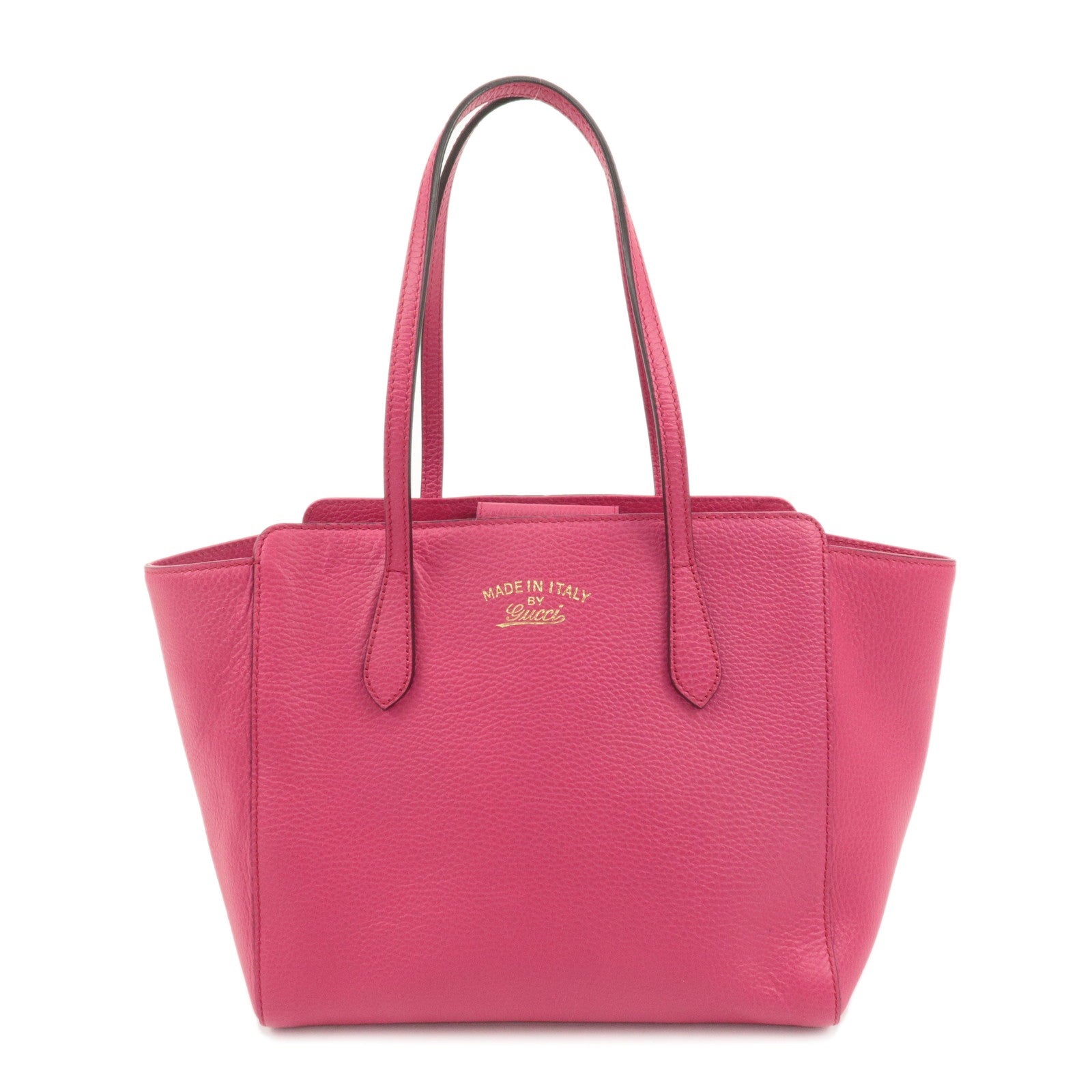 GUCCI-Swing-Canvas-Leather-Tote-bag-Hand-Bag-Pink-354408