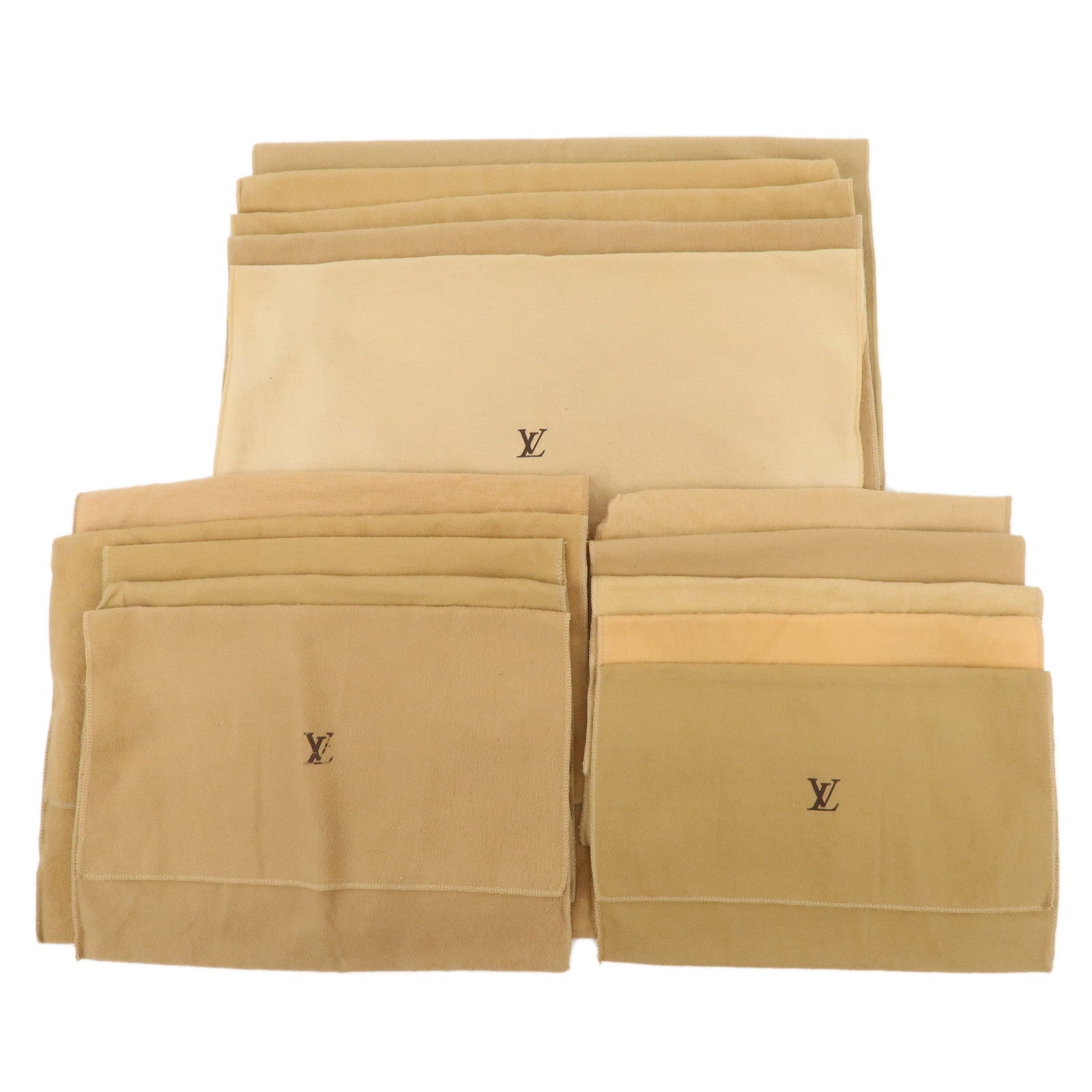 Louis-Vuitton-Set-of-15-Dust-Bag-Storage-Bag-Beige