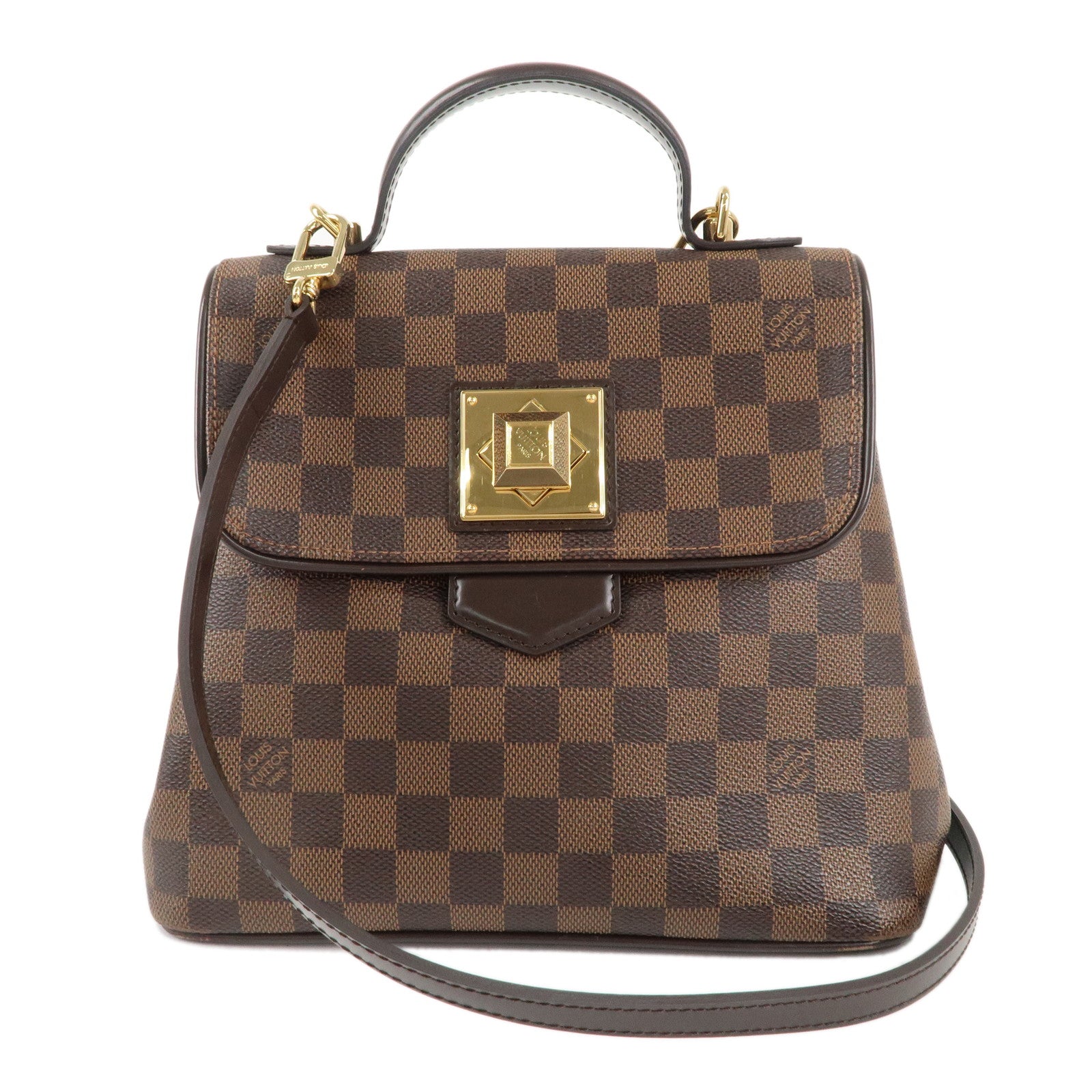 Louis-Vuitton-Damier-Bergamo-PM-2Way-Shoulder-Bag-Brown-N41167-